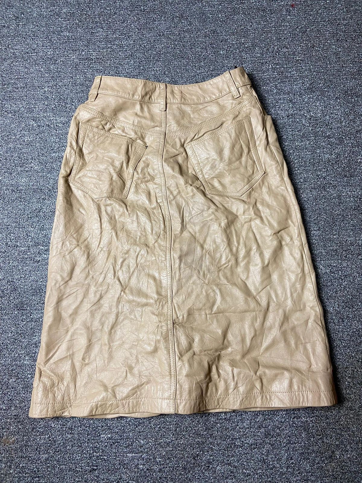 Japanese Brand A/T Brand Leather Maxi Skirt (151) Size 24" / US 00 / IT 34 - 2 Thumbnail