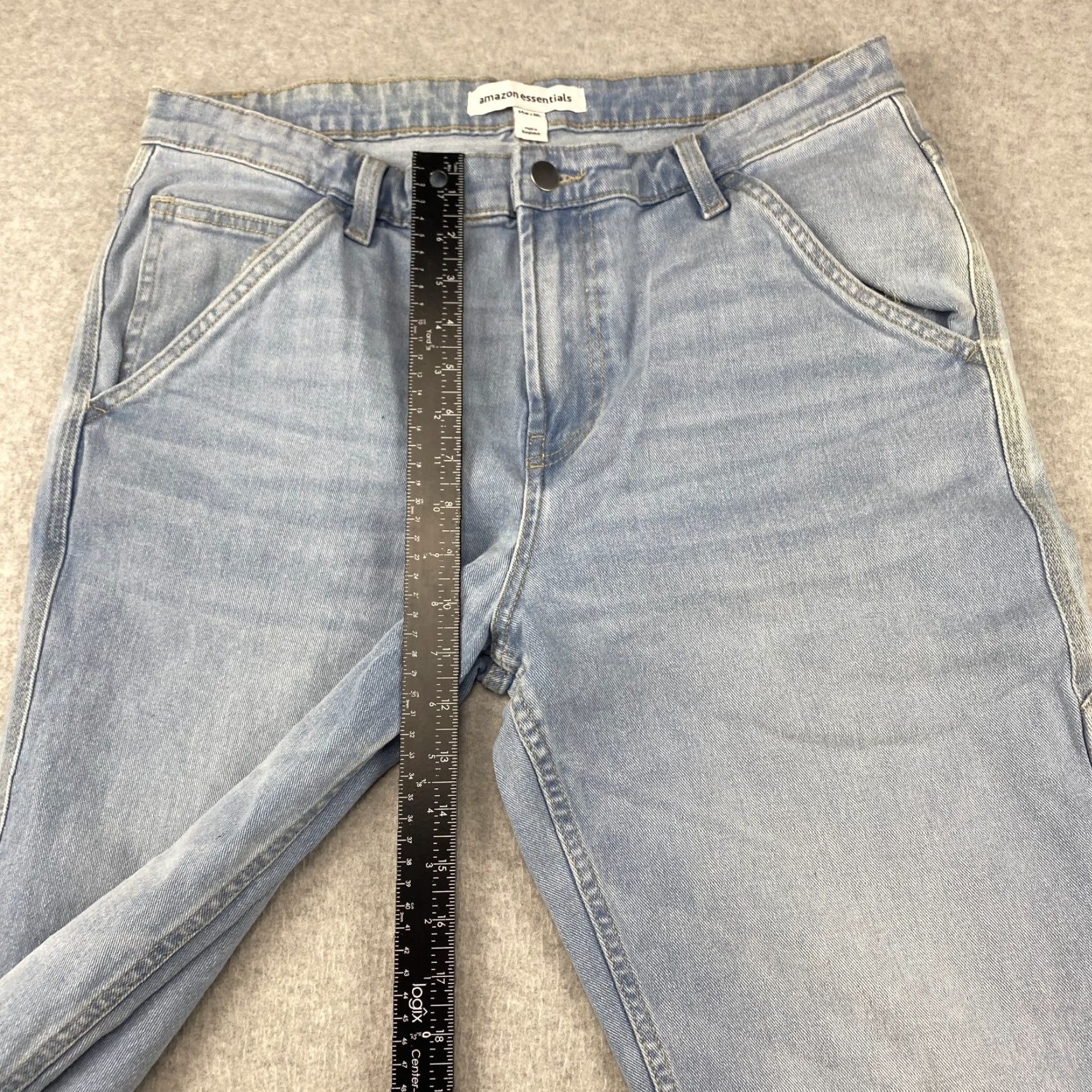 Essentials Amazon Essentials Jeans Mens 34X30 Blue Straight Leg Pockets Loose Fit Stretch Size US 34 / EU 50 - 4 Thumbnail