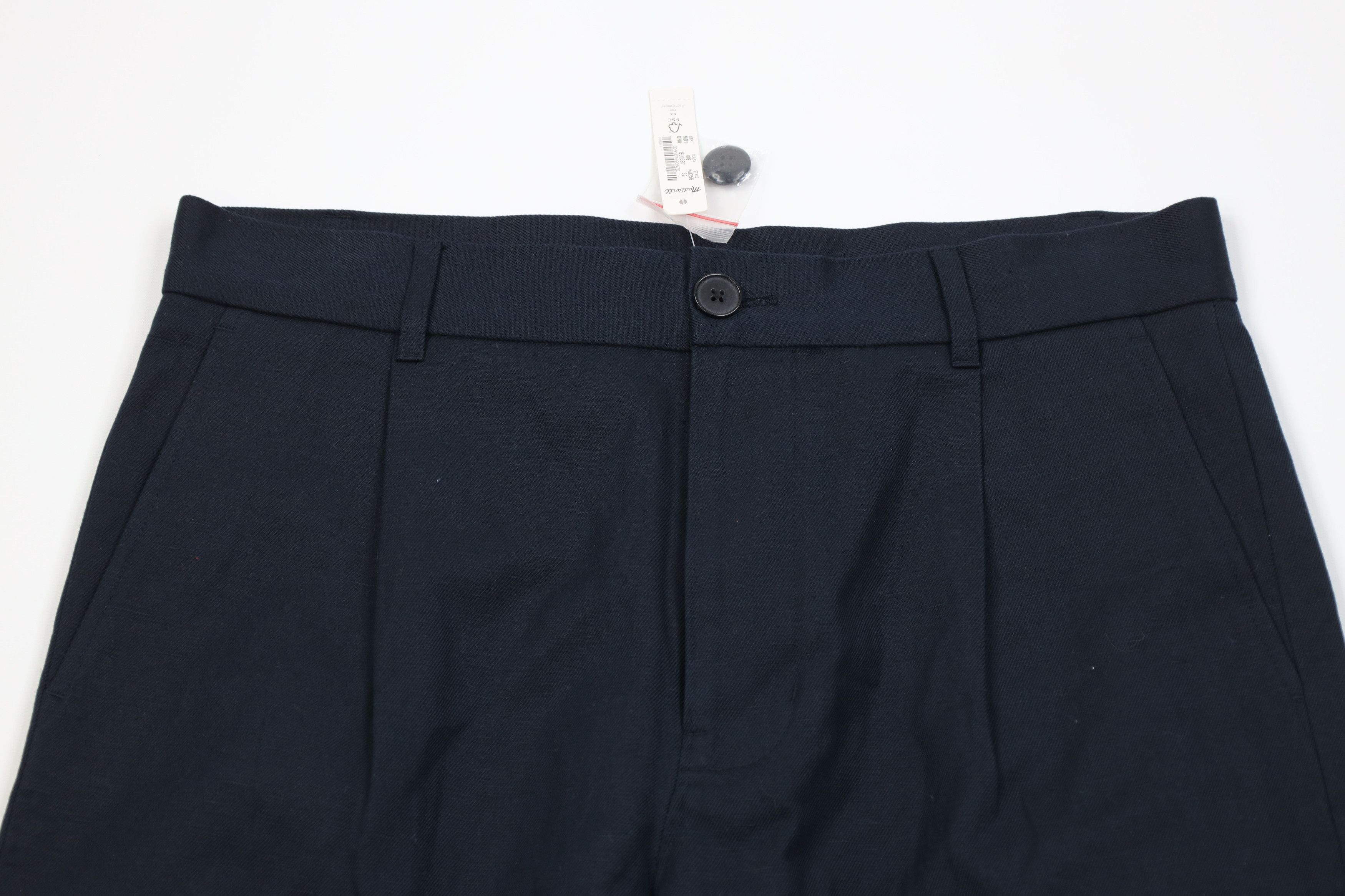 Madewell New Madewell Cotton Linen Twill Pleated Trousers Pants Blue Size US 32 / EU 48 - 2 Thumbnail