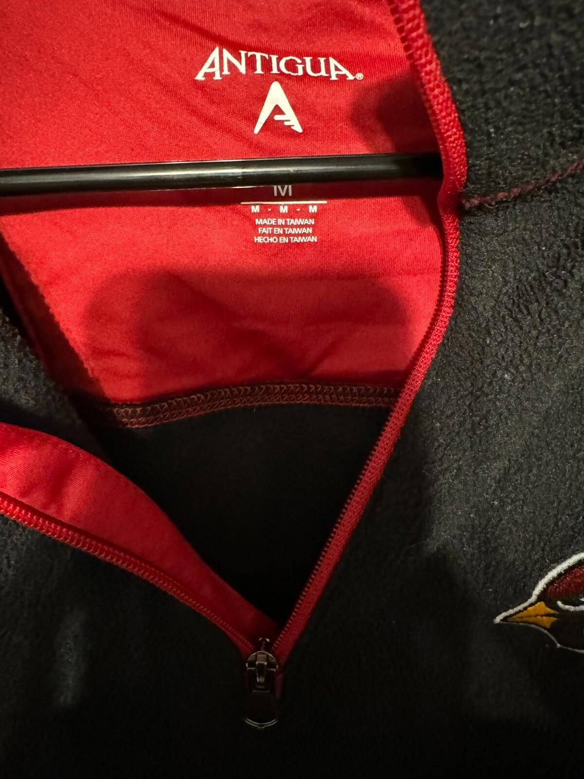 Antigua Arizona Cardinals Antigua 1/4 Zip Pullover M Jacket Black Size US M / EU 48-50 / 2 - 5 Thumbnail