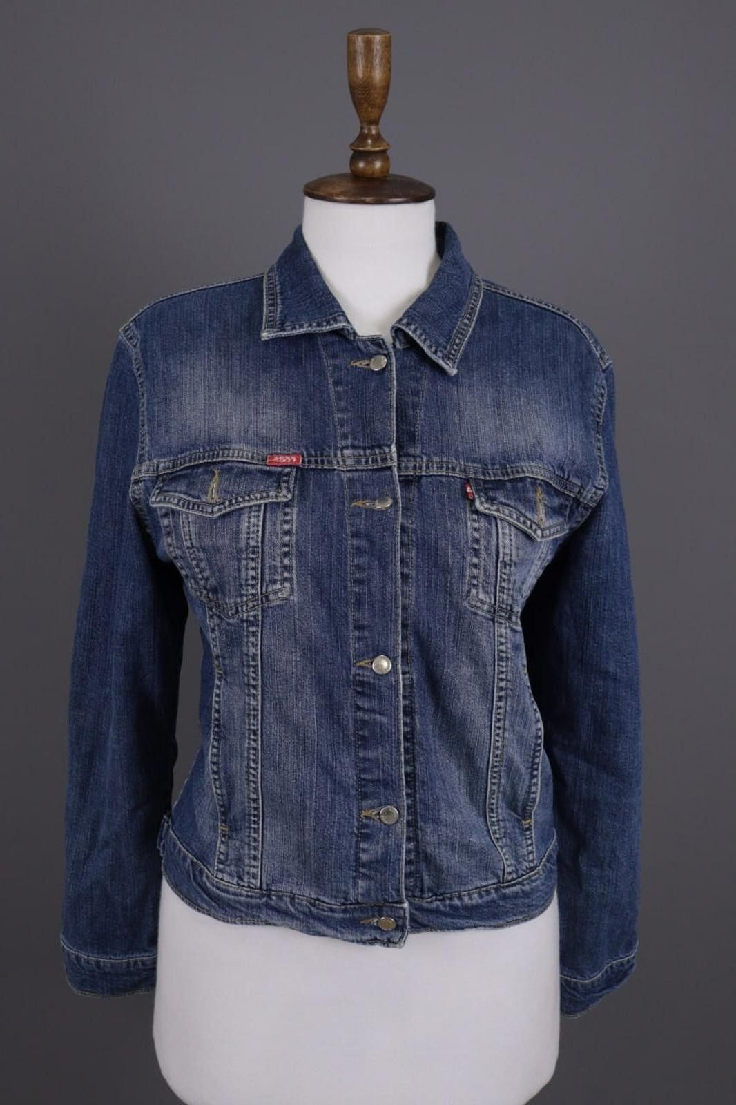Designer Miss Sixty Blue Denim Button Down Trucker Jacket Size XL Size XL / US 12-14 / IT 48-50 - 1 Thumbnail