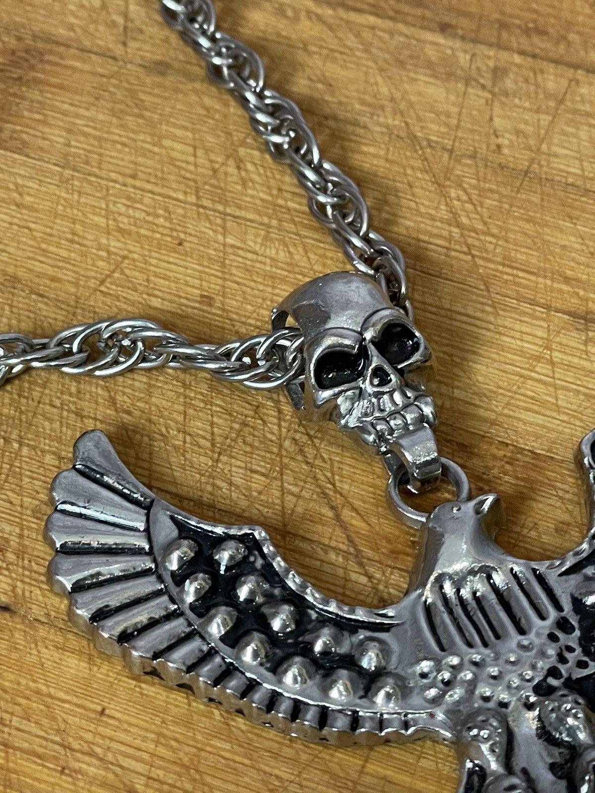Japanese Brand × Vintage Avant garde Chrome Hearts style Y2K Skull chain necklace Size ONE SIZE - 4 Thumbnail