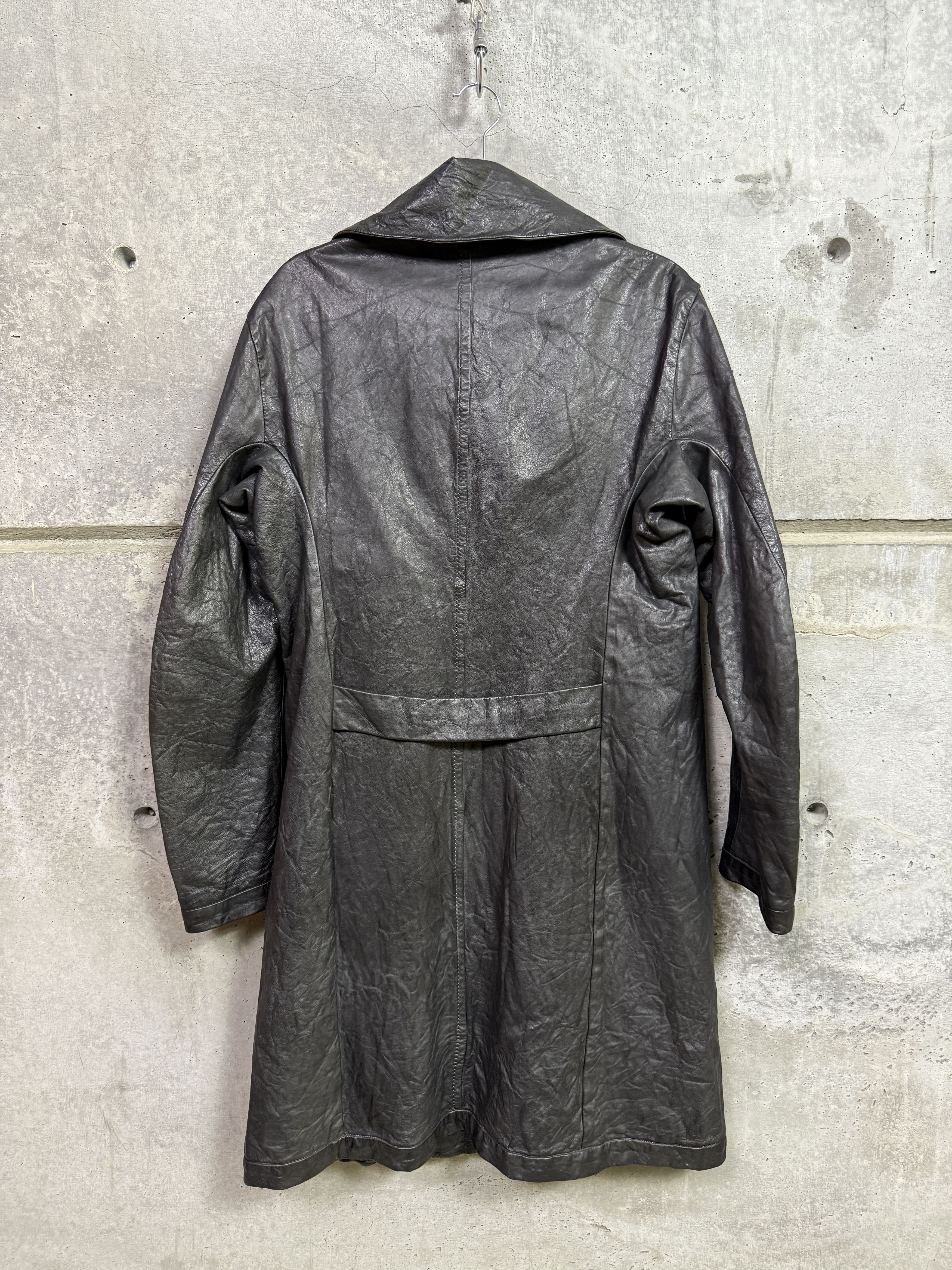 Layer-0 Layer-0 Leather Trench Coat Jacket M Size US M / EU 48-50 / 2 - 2 Thumbnail