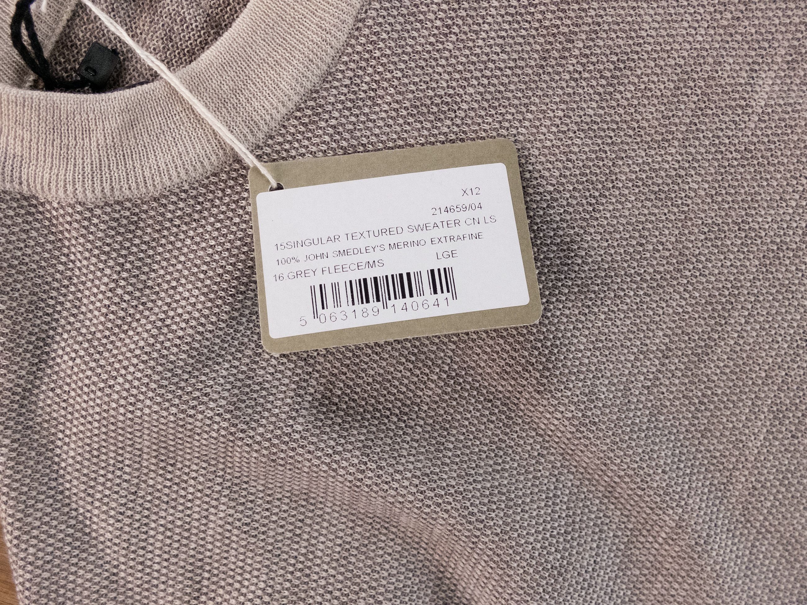John Smedley JOHN SMEDLEY 15Singular beige gray merino wool sweater Large Size US L / EU 52-54 / 3 - 6 Thumbnail