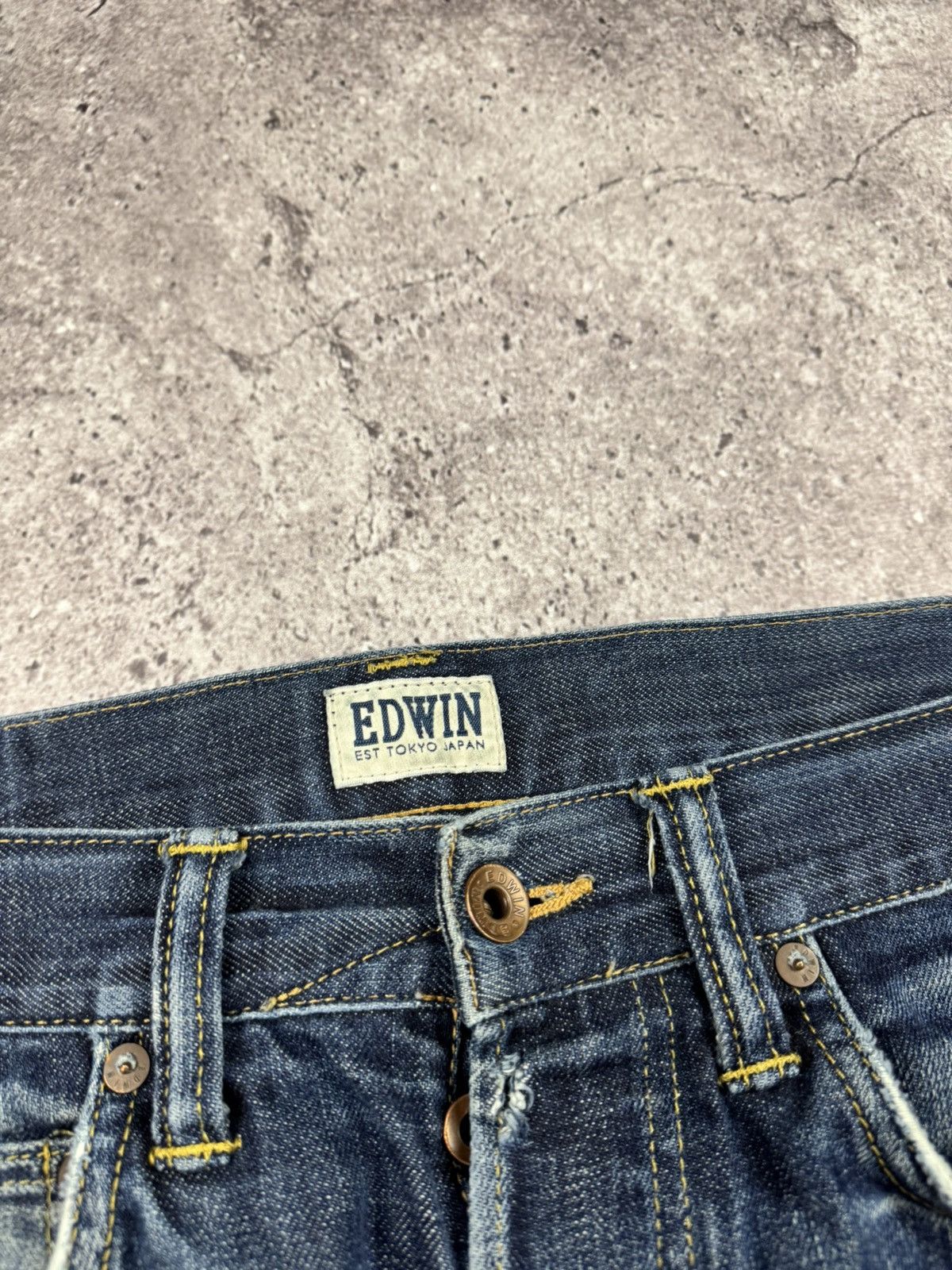 Edwin VINTAGE EDWIN BAGGY DISTRESSED JEANS JAPANESSE DENIM Y2K Size US 32 / EU 48 - 9 Thumbnail