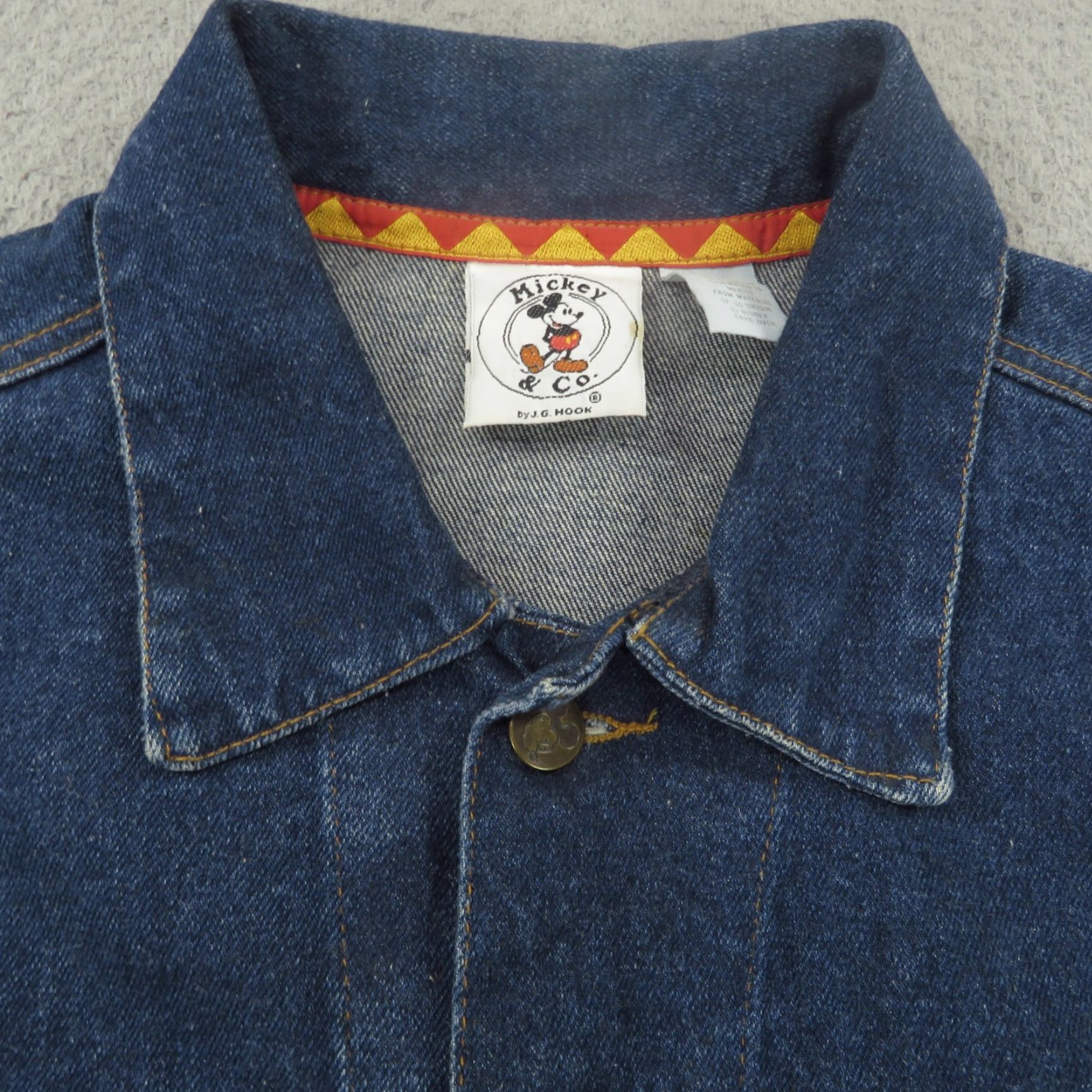 Mickey Unlimited VINTAGE Mickey Inc Jacket Mens XL Denim Big Graphic Trucker Jean 90s Sequin Stud Size US 36 / EU 52 - 5 Thumbnail