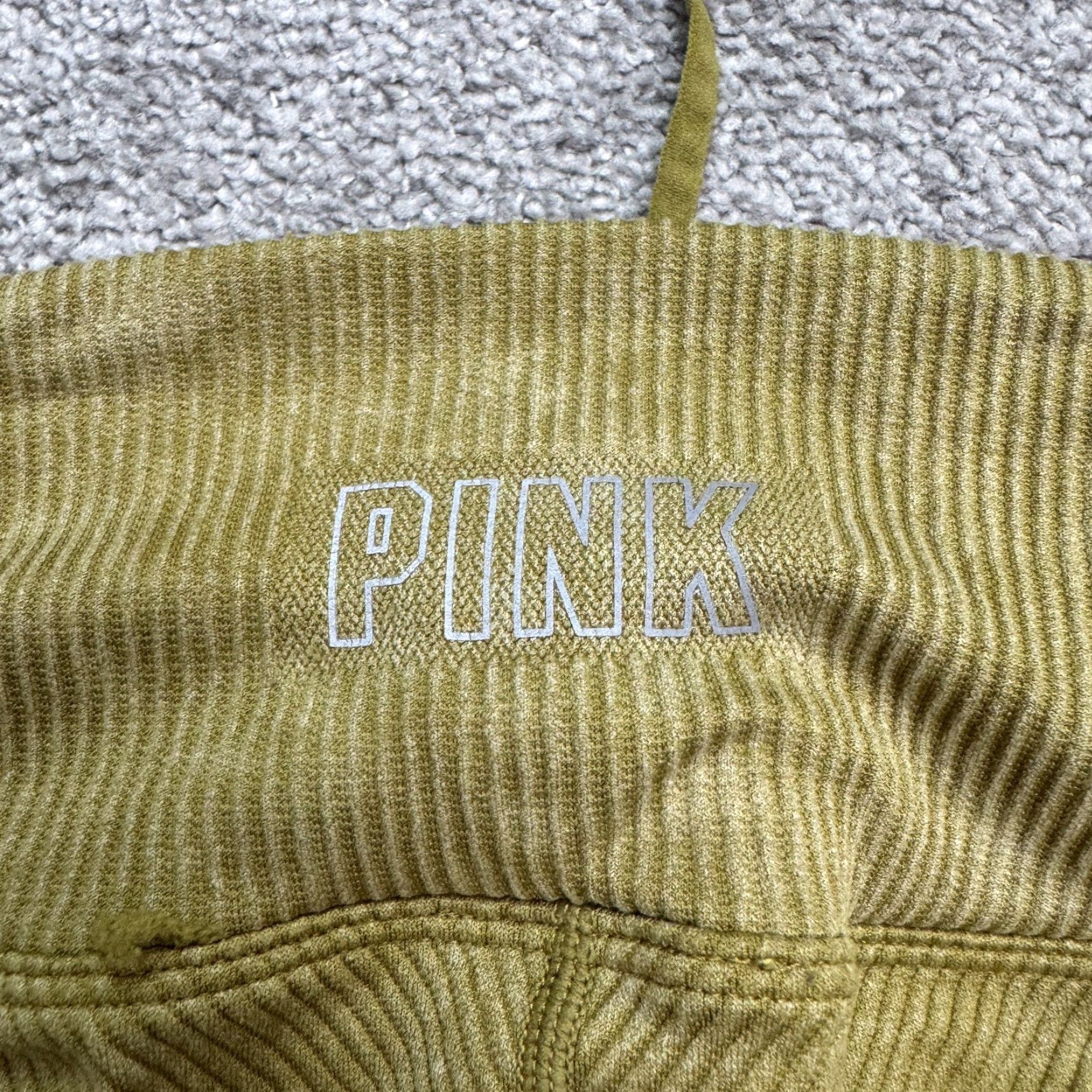 Victoria's Secret Victoria's Secret Pink Active Ribbed Leggings Womens Medium Green Athletic Compression Yoga Workout Size 32" / US 10 / IT 46 - 6 Thumbnail
