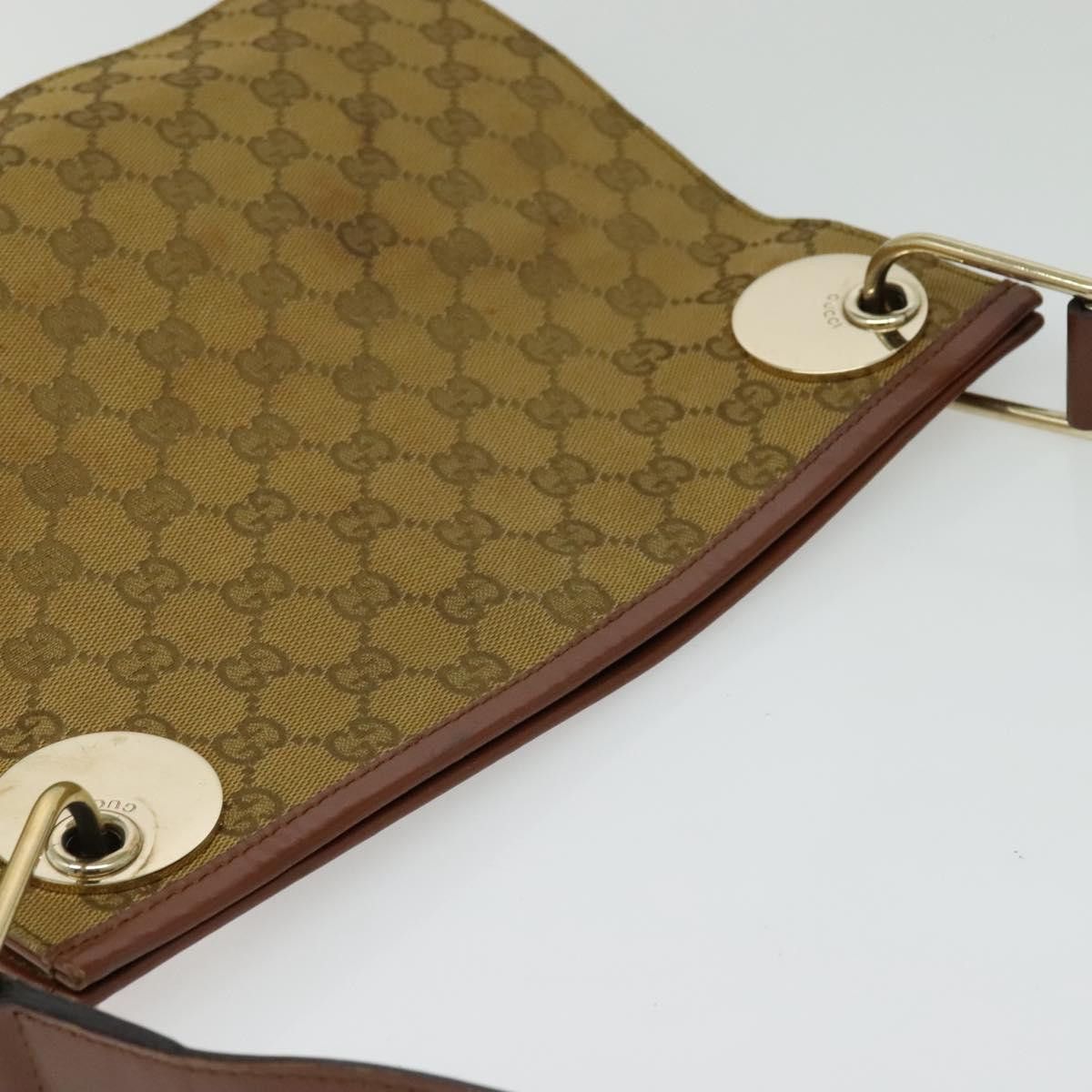 Gucci GUCCI GG Canvas Shoulder Bag Beige Gold Size ONE SIZE - 6 Thumbnail