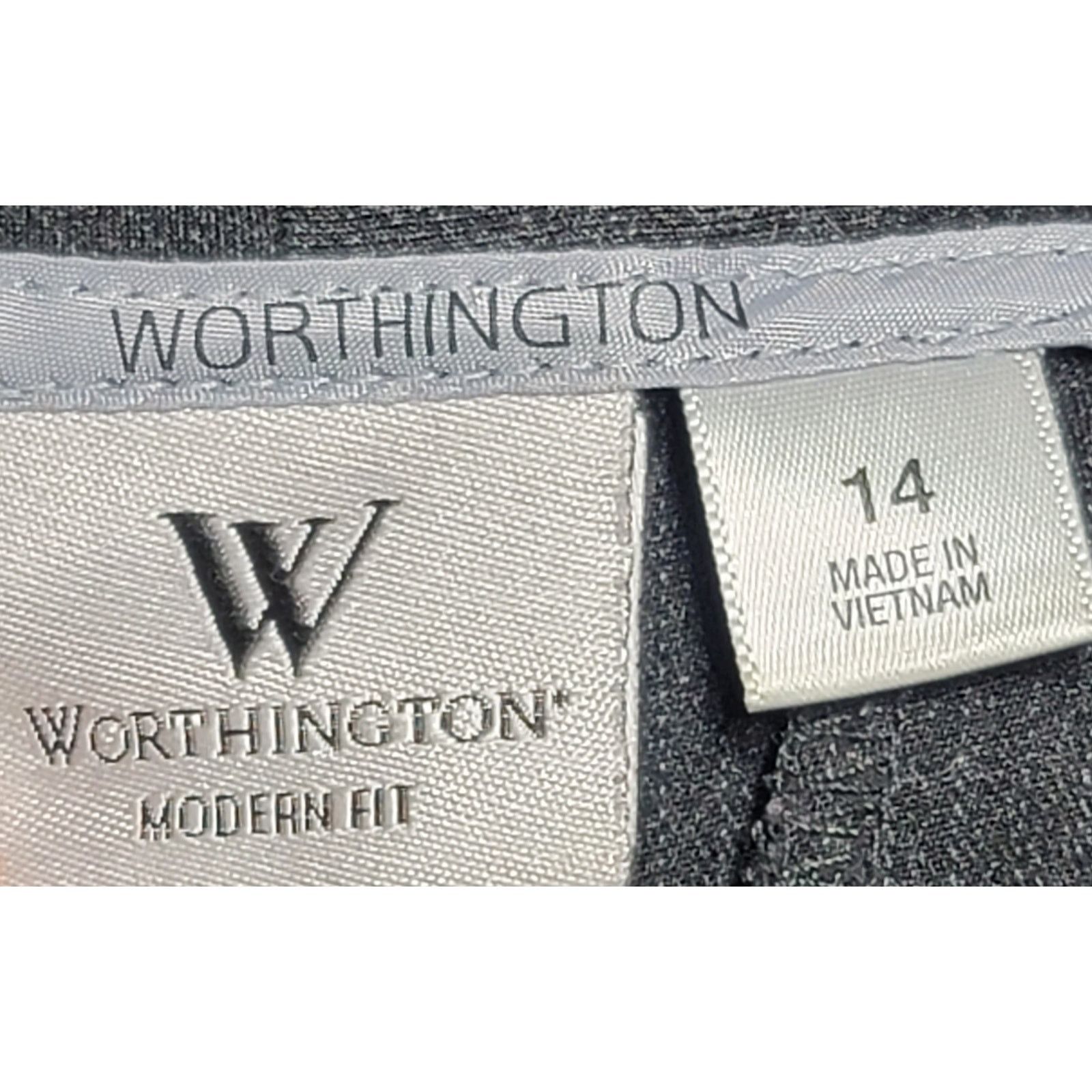 Other Worthington Charcoal Pinstripe Pleated Front Pants 14 Size 36" / US 14 / IT 50 - 3 Thumbnail