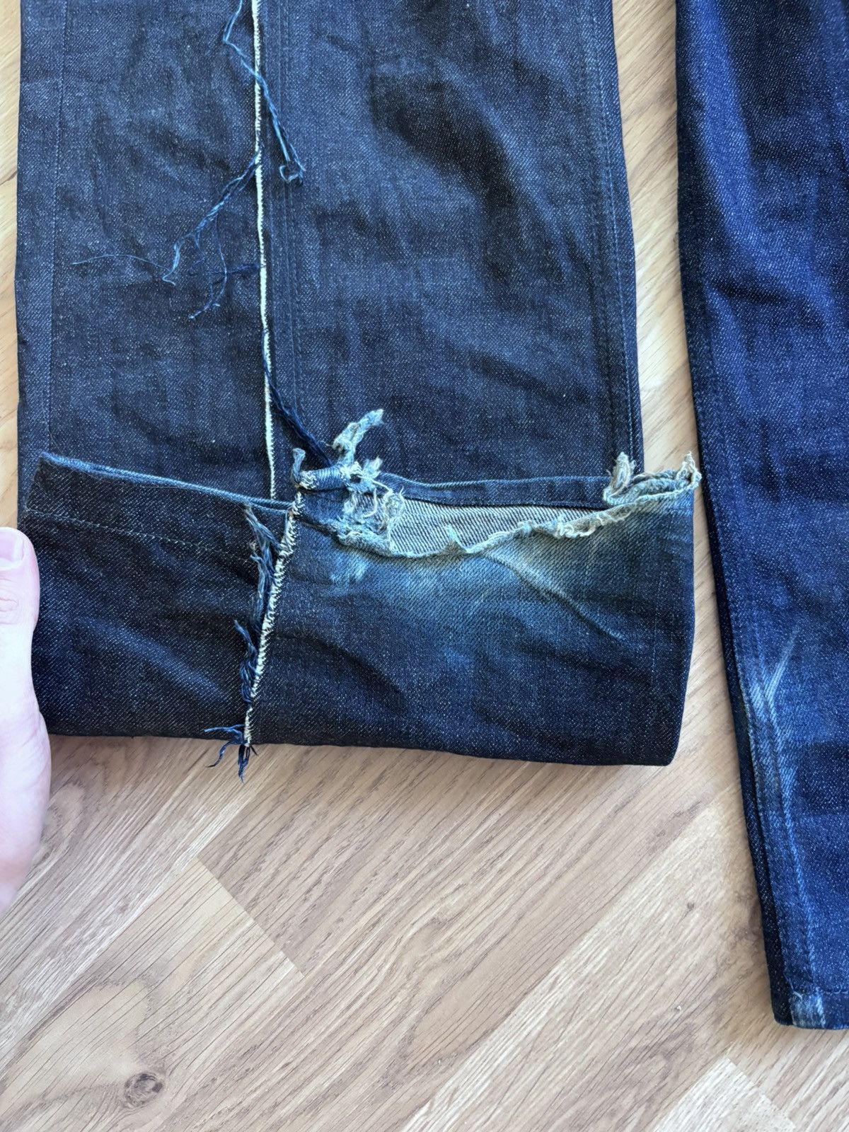 Vuja De Vuja Dé Amalia wide-leg raw denim Size US 30 / EU 46 - 6 Thumbnail