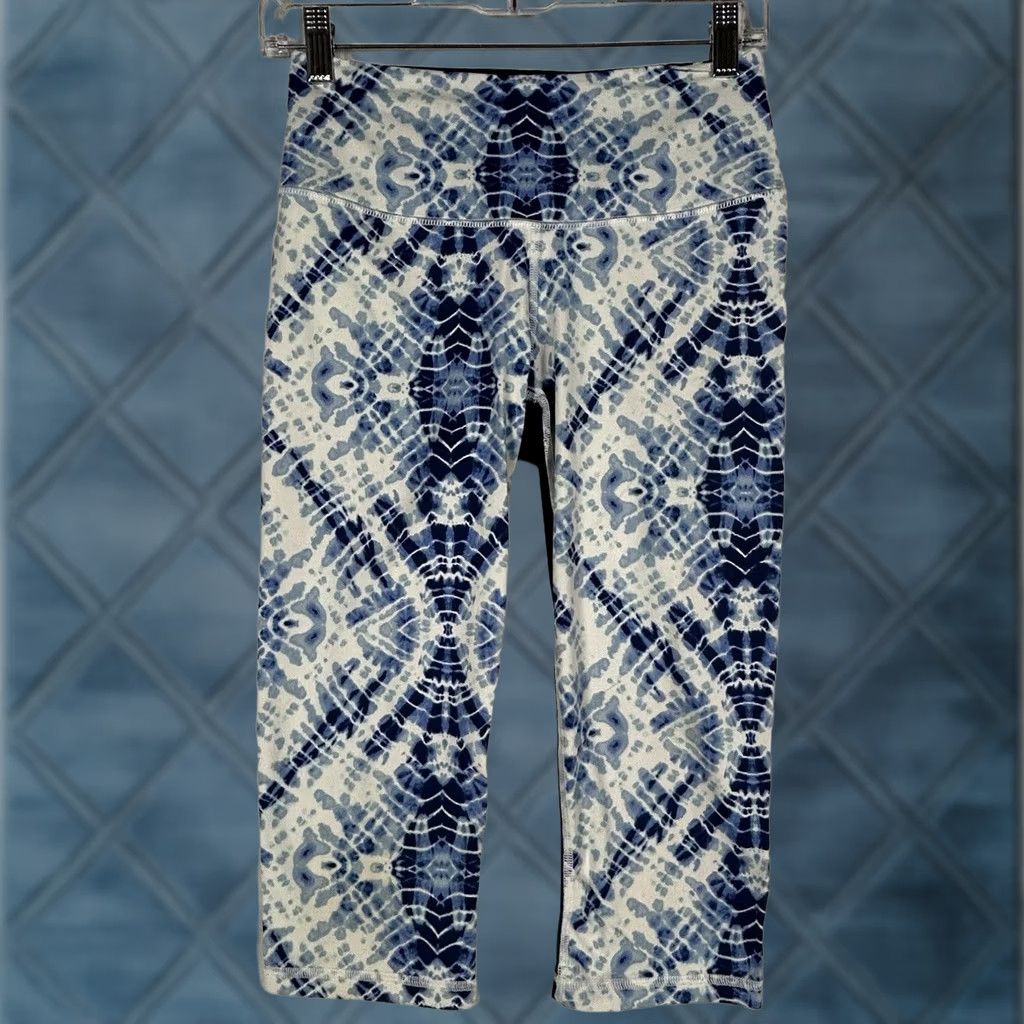 Victoria's Secret VSX Victoria’s Secret Sport Womens Capri Leggings Small Blue Drawstring Pockets Size 28" / US 6 / IT 42 - 1 Thumbnail