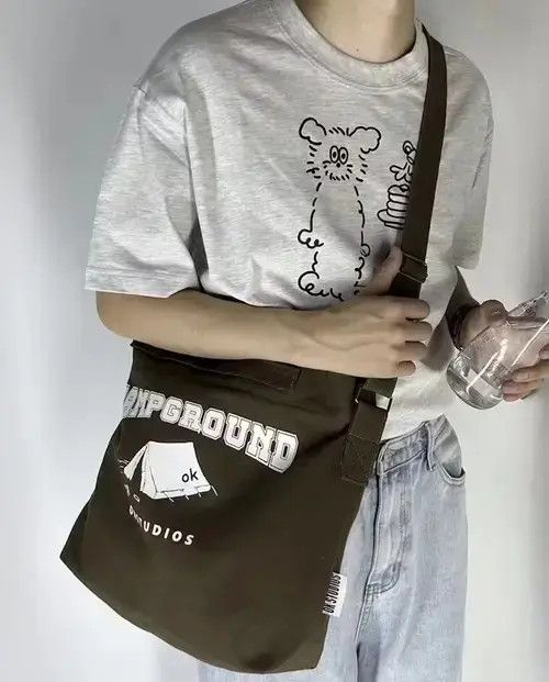 Japanese Brand Fashion y2k campground shoulder bag messenger bag Size ONE SIZE - 2 Thumbnail