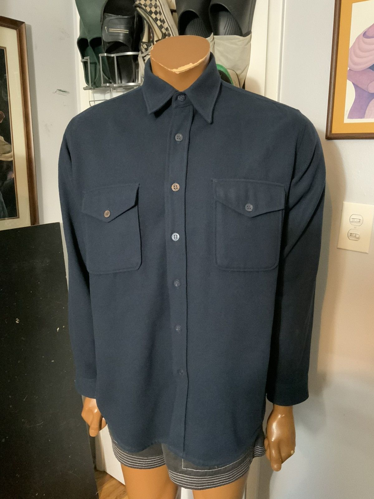 Levi's × Vintage Vintage Sutter Creek Levis Wool Flannel Button Shirt Size US M / EU 48-50 / 2 - 7 Thumbnail