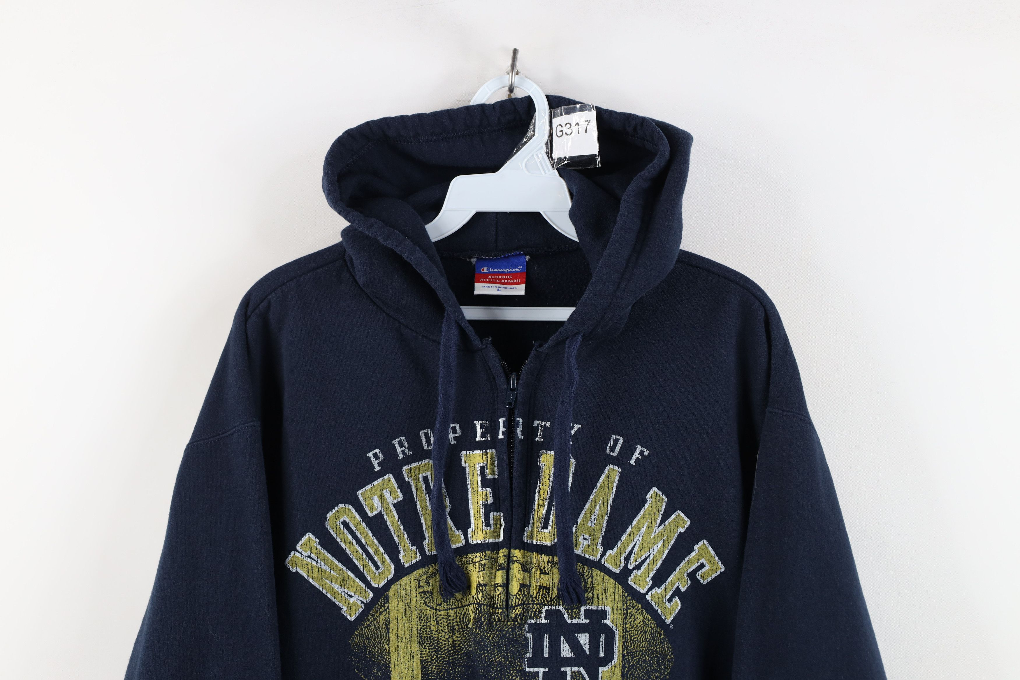 Champion Vintage Champion Dame University Half Zip Hoodie Sweatshirt Size US L / EU 52-54 / 3 - 2 Thumbnail