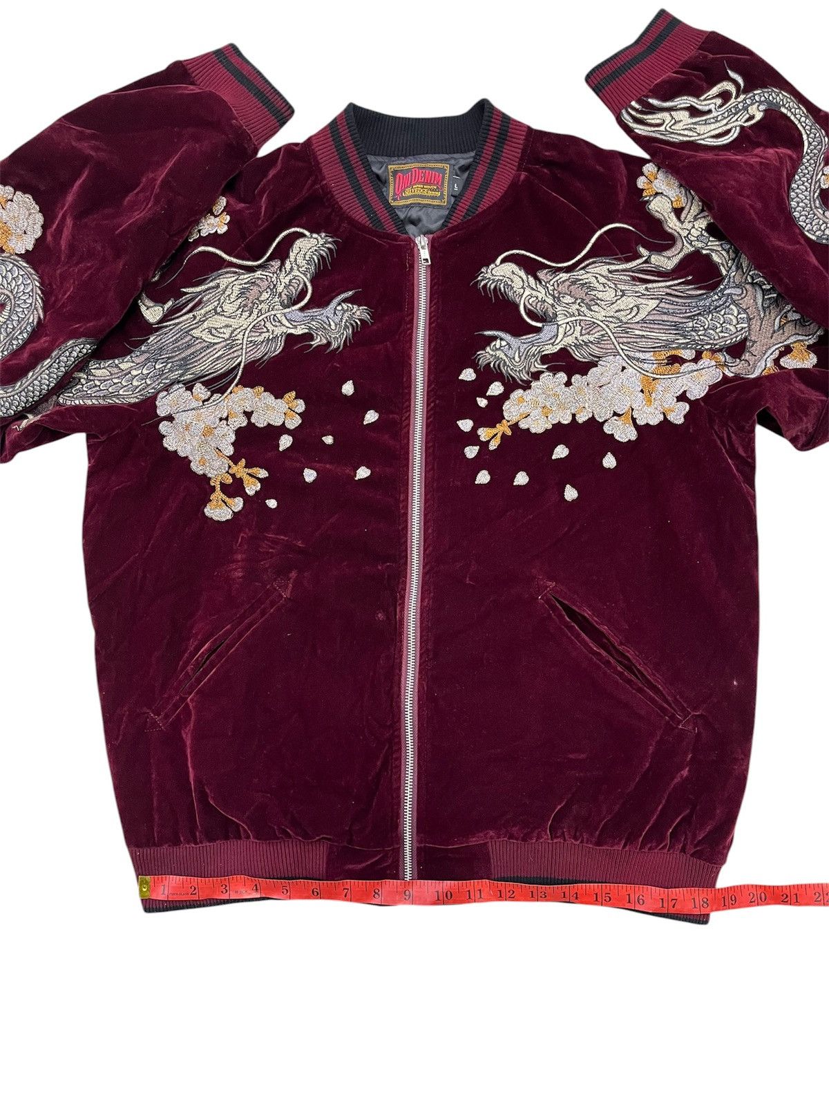 Japanese Brand ONI DENIM DRAGON & SAKURA SUKAJAN JACKET Size US L / EU 52-54 / 3 - 8 Thumbnail