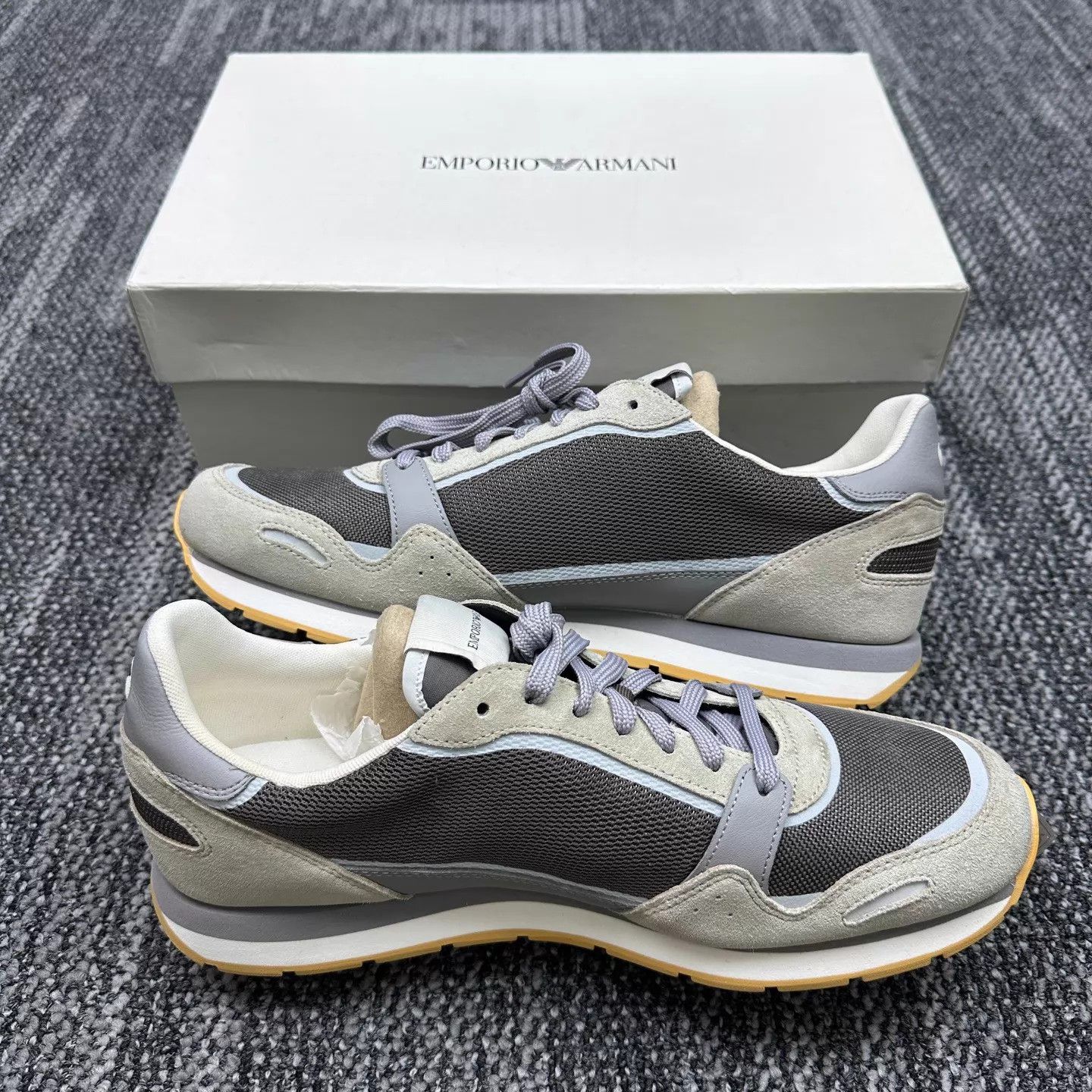 Armani ARMANI Suede Panelled Casual Sneaker 44 New Size US 11 / EU 44 - 5 Thumbnail