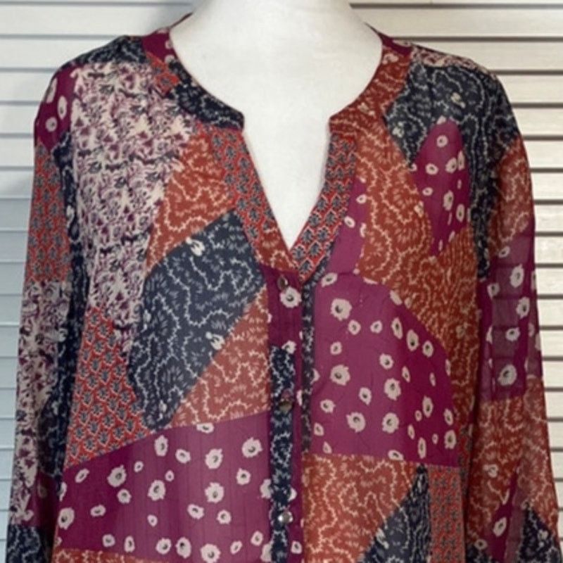 Other Tantrums Vintage Boho-Chic Patchwork Tunic Blouse Women XXL Size XXL / US 16-18 / IT 52-54 - 6 Thumbnail