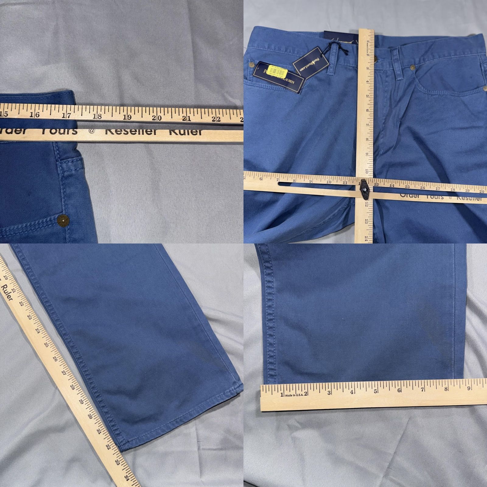 Polo Ralph Lauren Polo Ralph Lauren Chino Mens 34x34 Blue Straight Fit 5 Pocket Pants Size US S / EU 44-46 / 1 - 8 Thumbnail