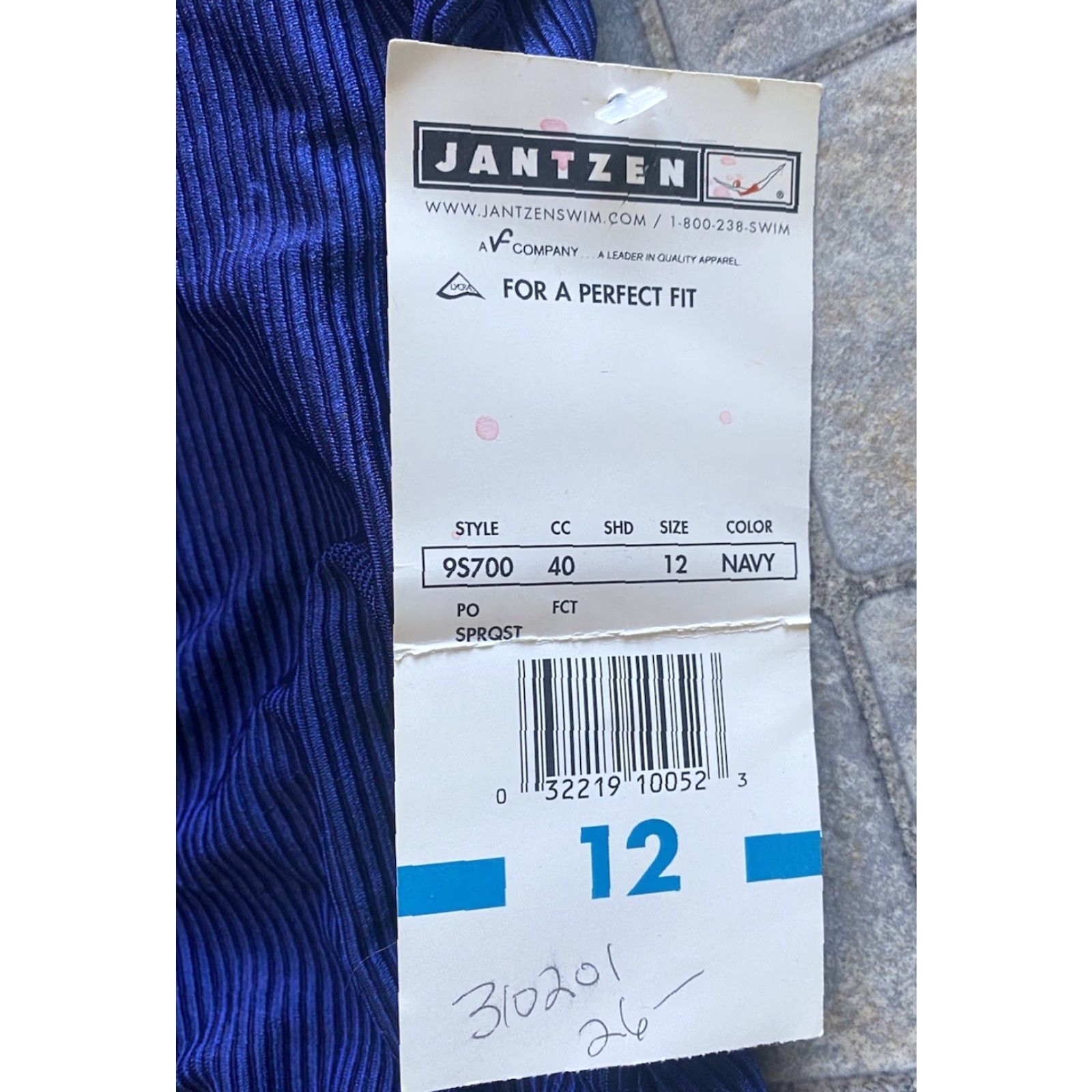 Jantzen NWT Jantzen Swimsuit Women One Piece Blue Size 12 Made In USA Size ONE SIZE - 4 Thumbnail