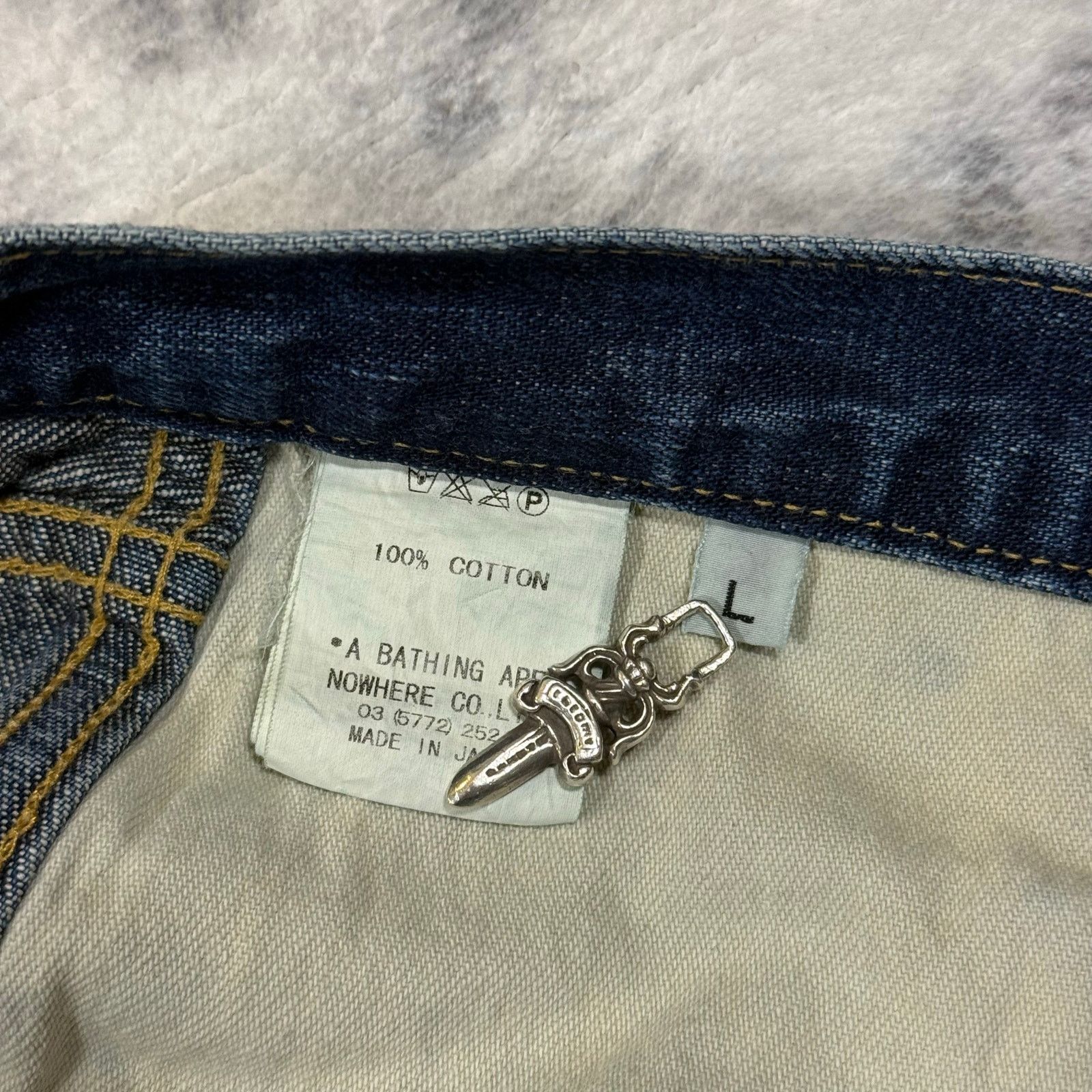 Bape × Nigo Authentic Bape 2000’s Champion Logo Jeans 34 Size US 34 / EU 50 - 4 Thumbnail