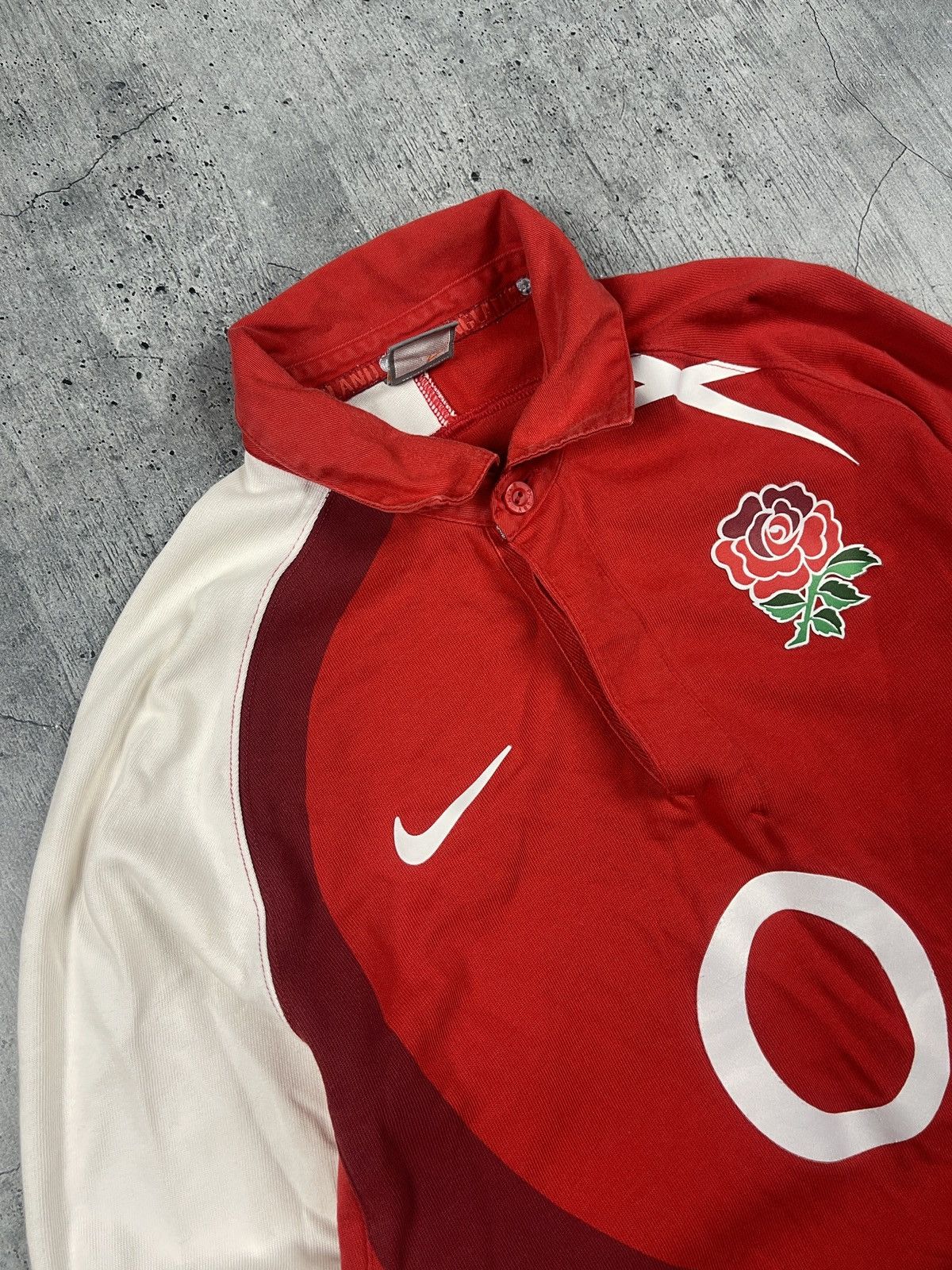 Nike × Vintage 🌹 NIKE O2 ENGLAND RUGBY LONGSLEEVE JERSEY FOOTBALL Y2K 90’s Size US L / EU 52-54 / 3 - 3 Thumbnail