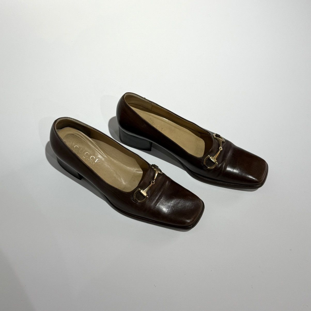 Gucci Vintage Gucci Horsebit Loafer Pumps - Dark Brown Leather Size US 6.5 / IT 36.5 - 2 Thumbnail