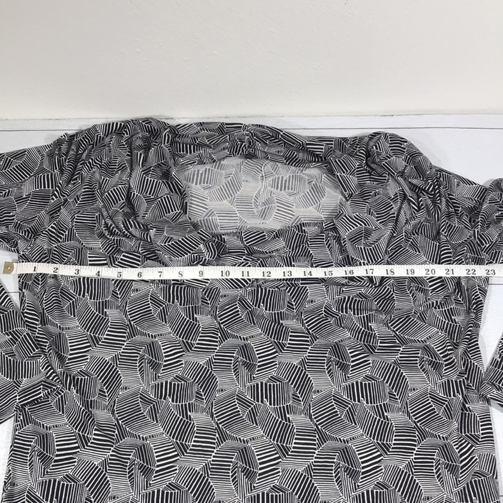 Other AK Ann Klein Black and White Long Sleeve Shirt Size 1X Size XL / US 12-14 / IT 48-50 - 2 Thumbnail