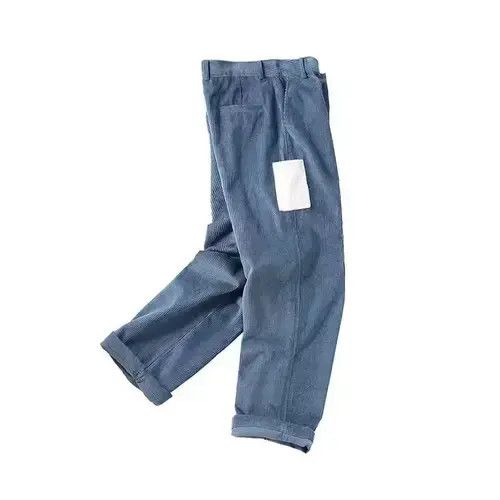 Jean 20AW Indigo Union Japan Blue Patchwork Corduroy Pants Size US 32 / EU 48 - 3 Thumbnail