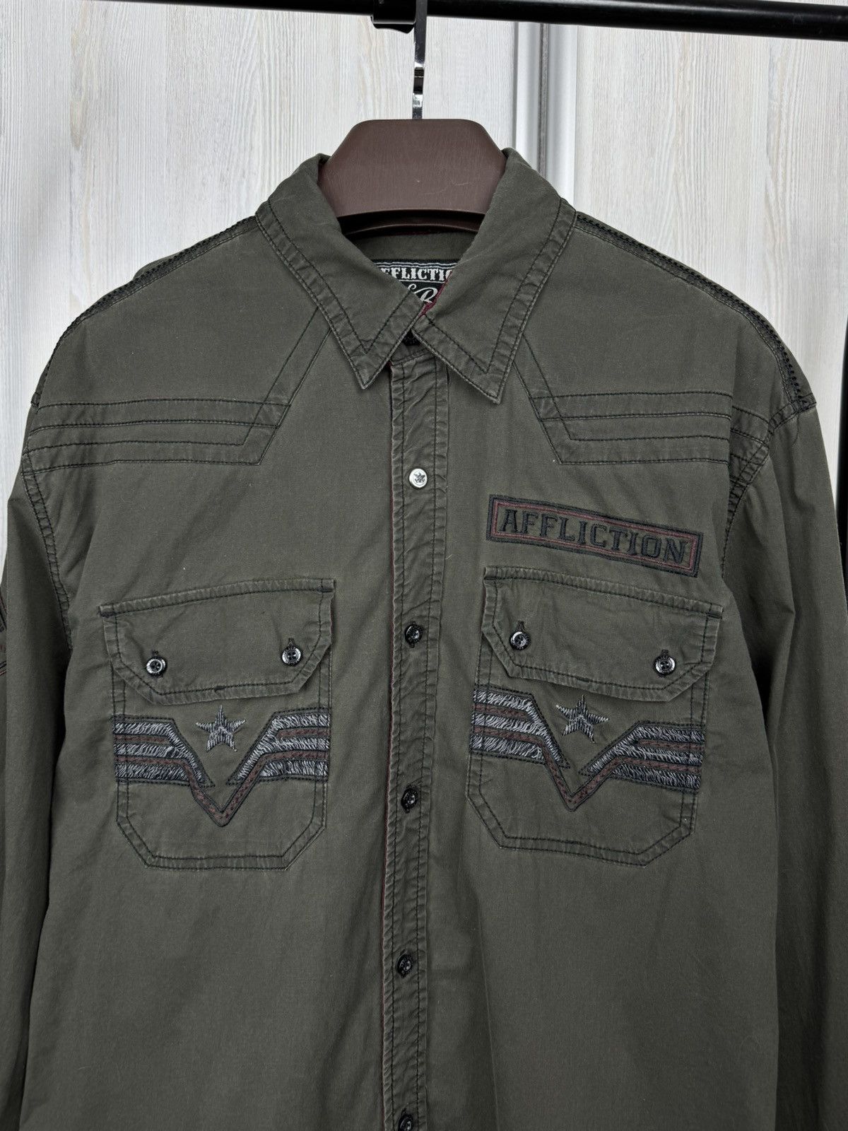Affliction Affliction Black Premium American Customs big logo shirt Size US XL / EU 56 / 4 - 4 Thumbnail