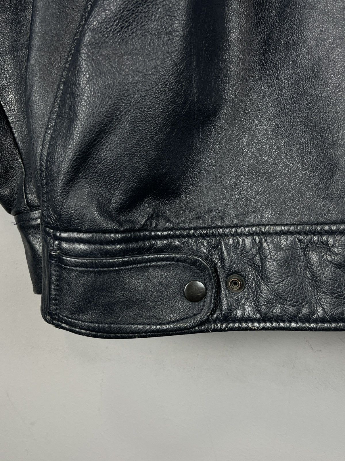 Vintage Vintage 80s Leather Trucker jacket Racing Moto y2k Size US M / EU 48-50 / 2 - 14 Thumbnail