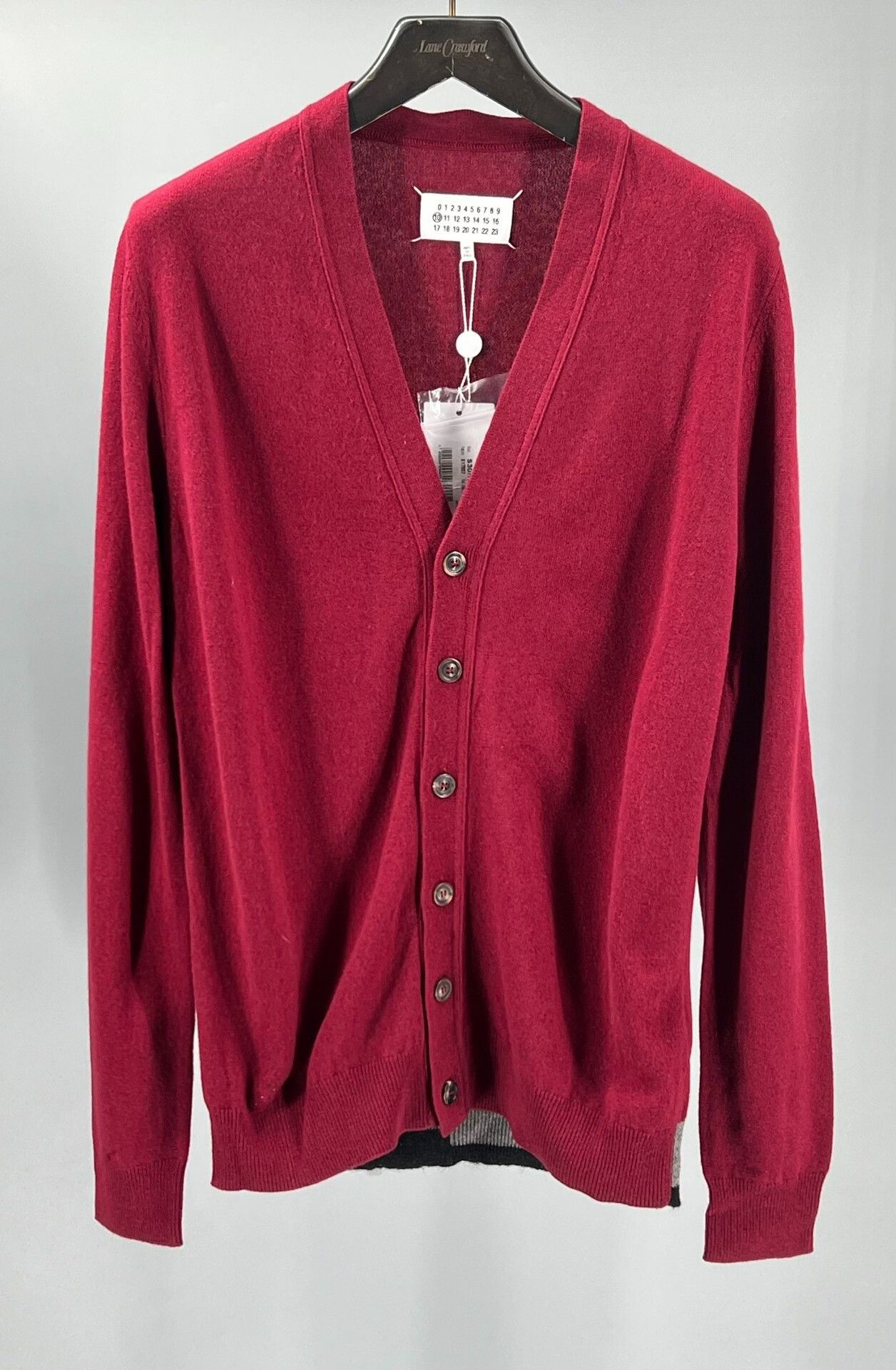 Maison Margiela Maison Margiela Men's Cardigan in Burgundy Size US M / EU 48-50 / 2 - 1 Thumbnail
