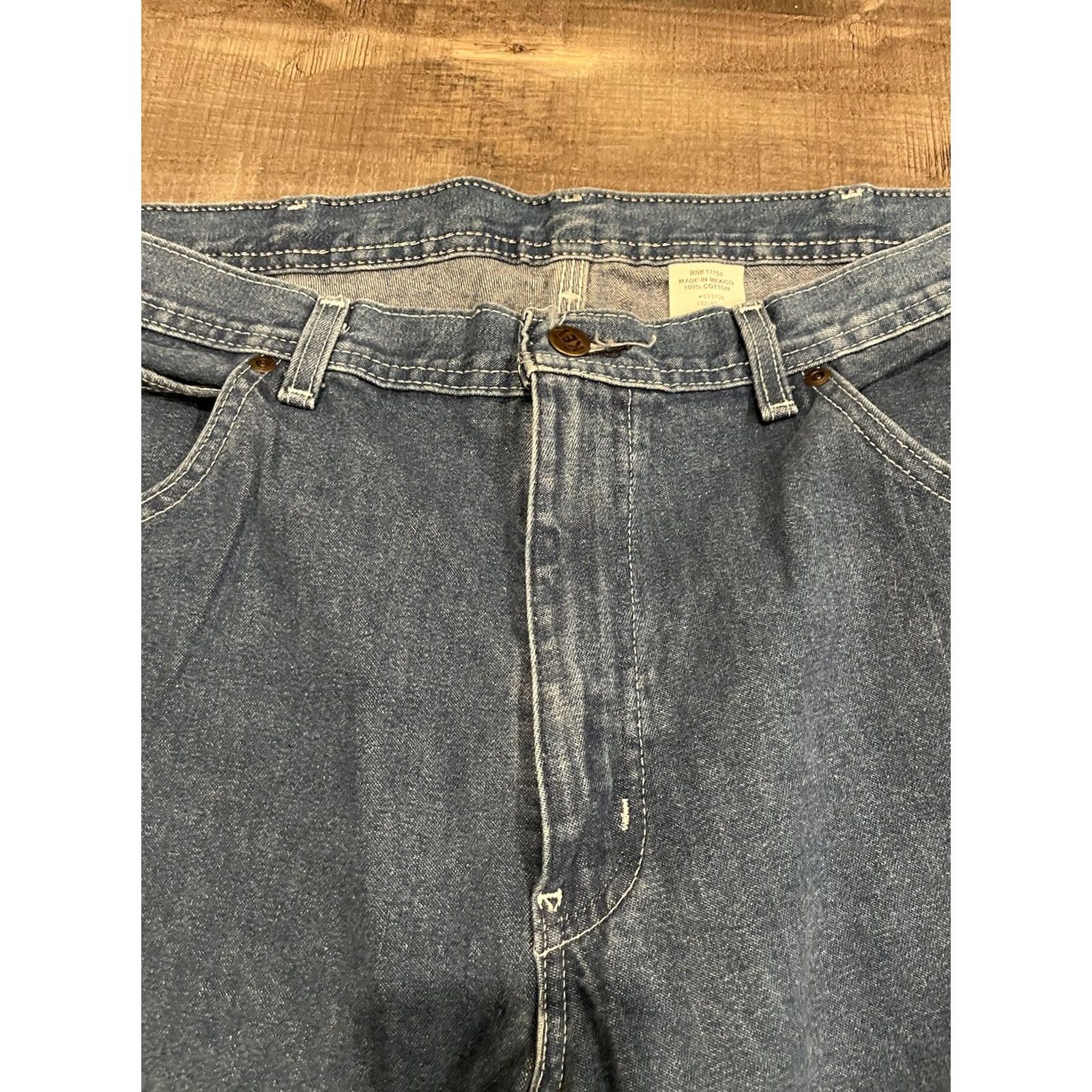 Vintage Key Jeans Jeans 38x32 Blue Denim Straight Leg Workwear Mens Big & Tall 38in Inseam 32in Cotton Blend Size US 38 / EU 54 - 5 Thumbnail