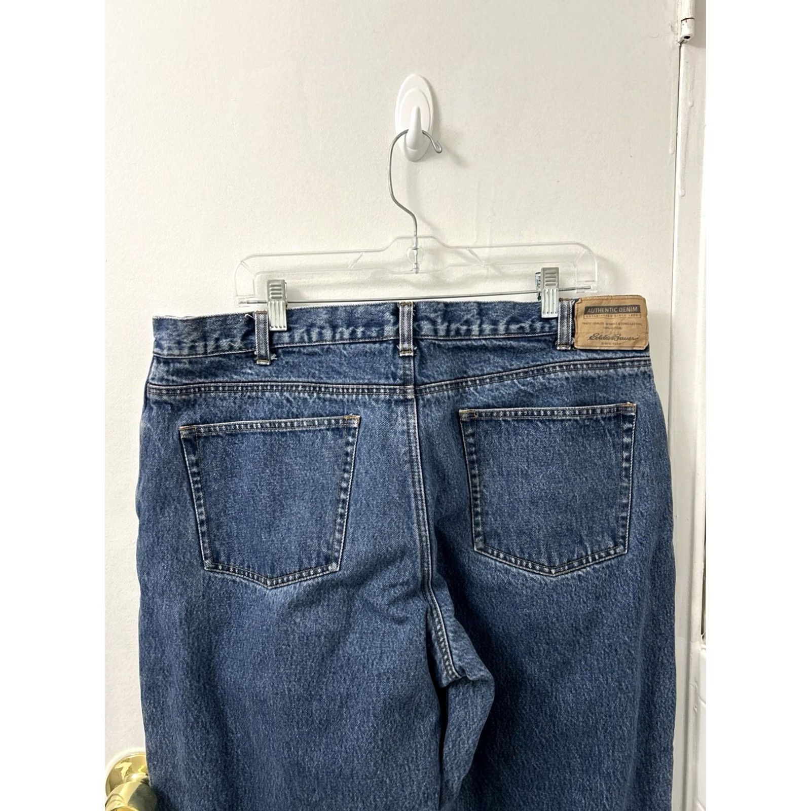 Eddie Bauer VINTAGE Eddie Bauer Jeans Mens 38x30 Blue Flannel Lined Relaxed Fit Denim 5-Pocket Zip Button Cotton Denim Size US 38 / EU 54 - 7 Thumbnail