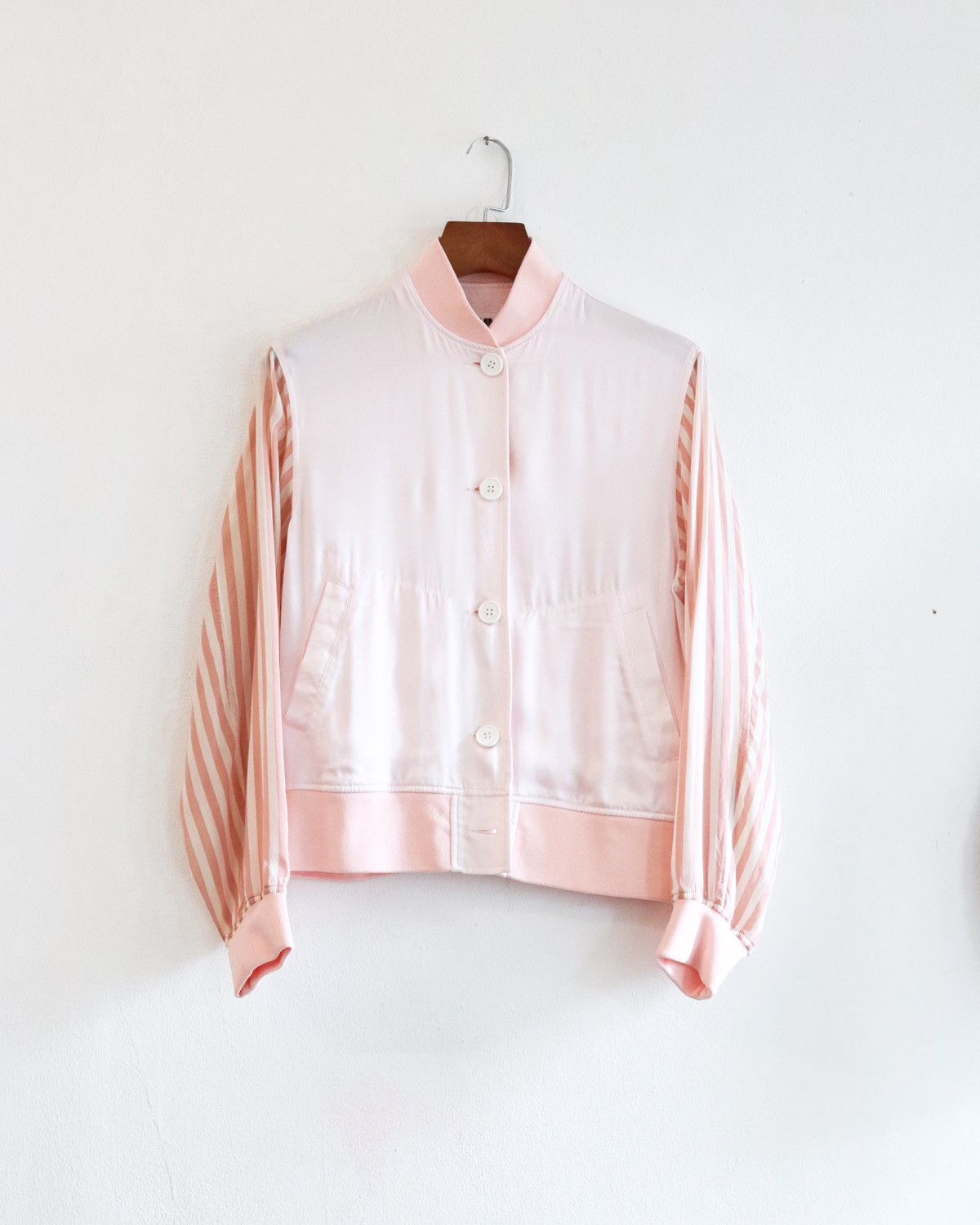 Designer × MM6 × Maison Margiela MM6 Silk Jacket Size L / US 10 / IT 46 - 1 Thumbnail