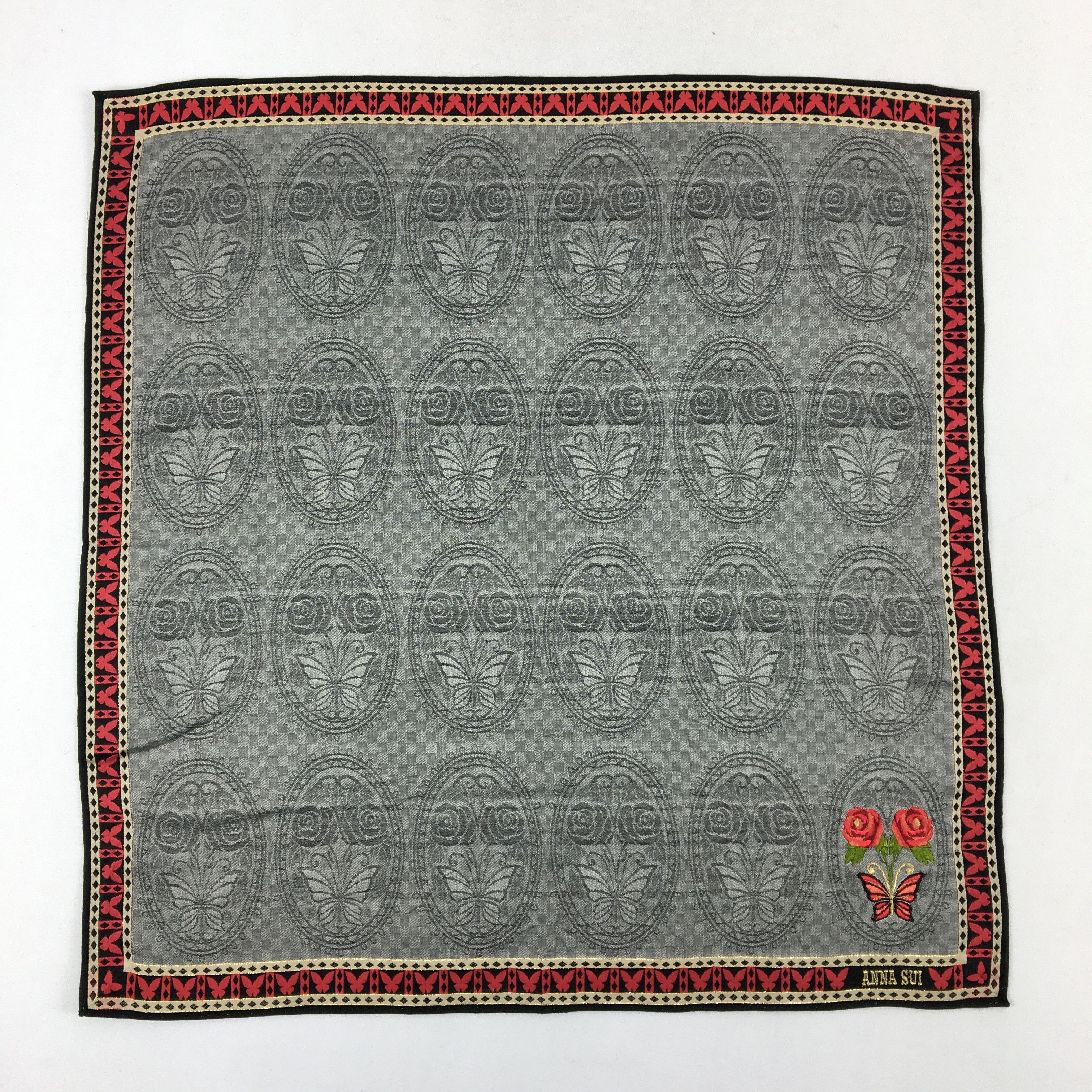 Anna Sui × Vintage Vintage Anna Sui Handkerchief Neckerchief Butterfly Bandana Size ONE SIZE - 2 Thumbnail