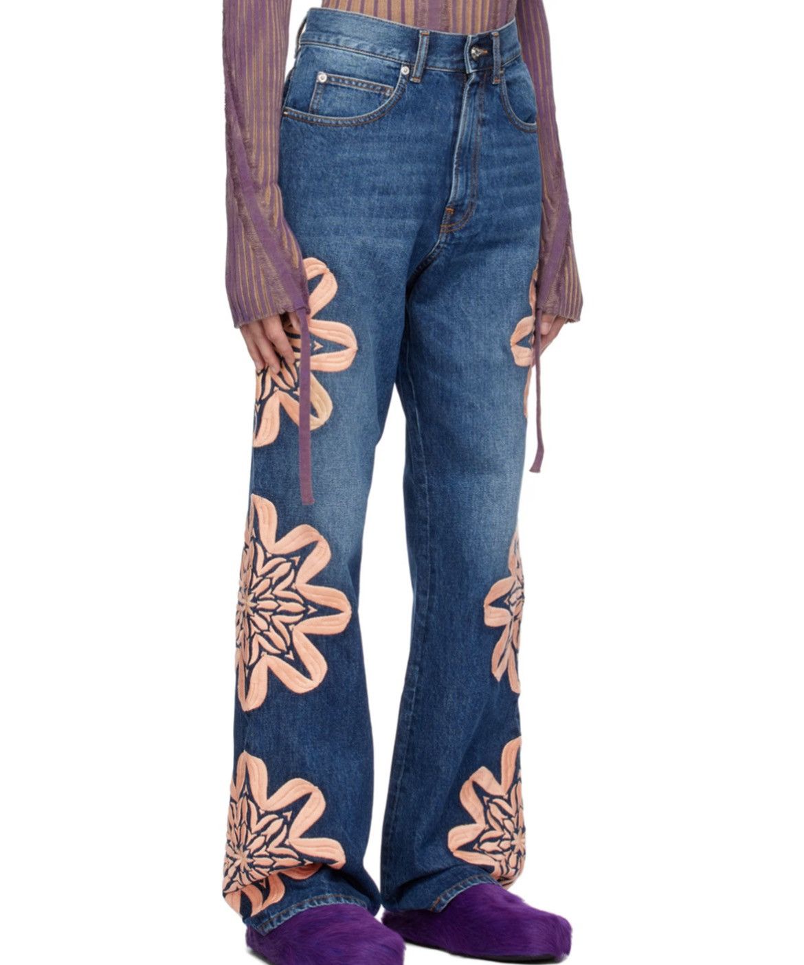 Bluemarble Bluemarble Embroidered Bootcut Jeans Size US 30 / EU 46 - 1 Thumbnail