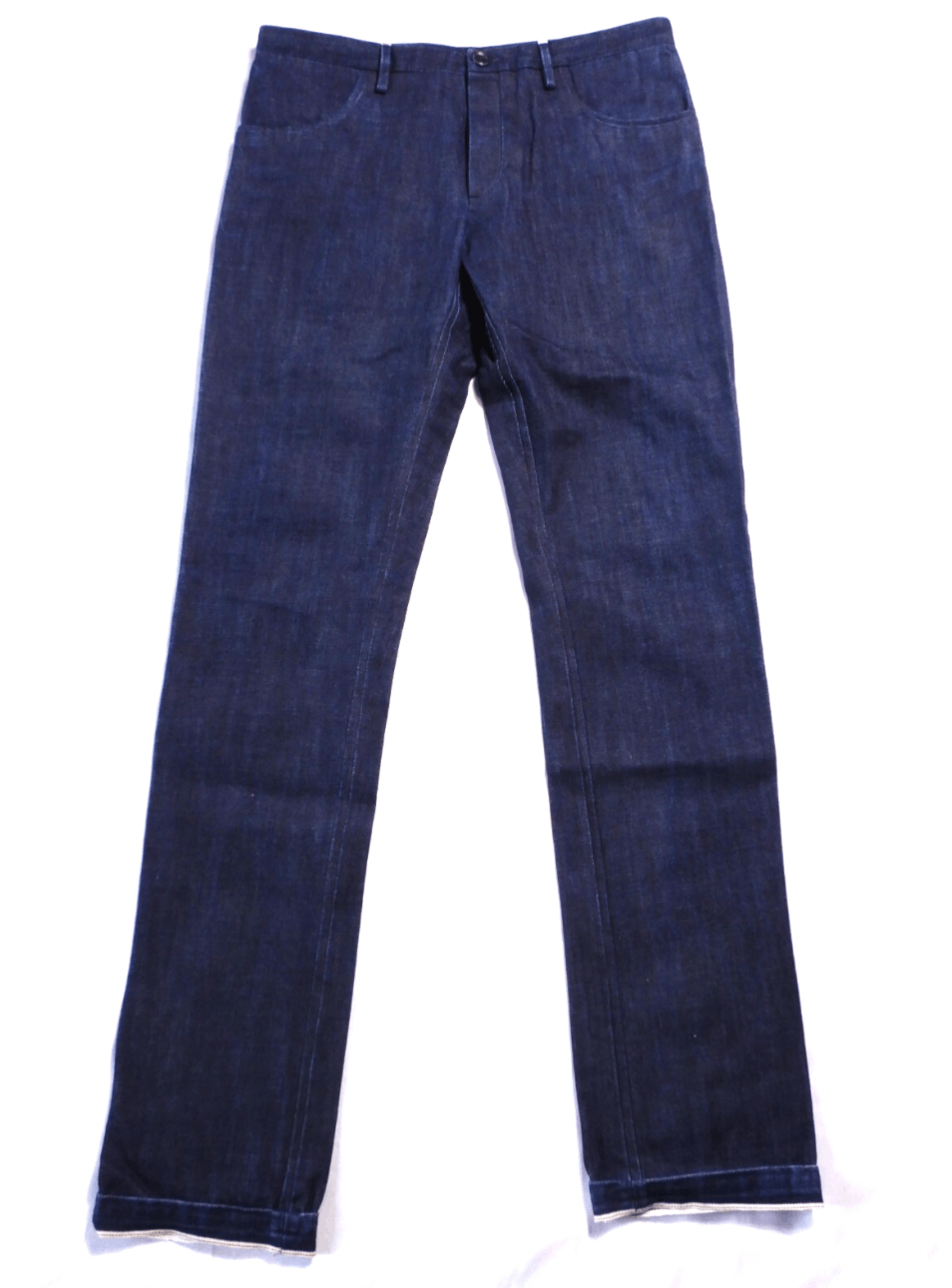 Label Under Construction Button fly indigo selvedge jeans Size US 32 / EU 48 - 1 Thumbnail