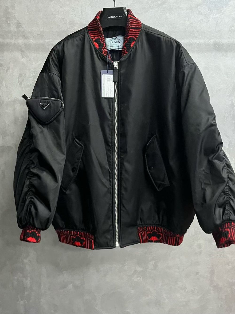 Prada Prada Jacquard Trim Bomber Jacket Size S Size S / US 4 / IT 40 - 1 Thumbnail