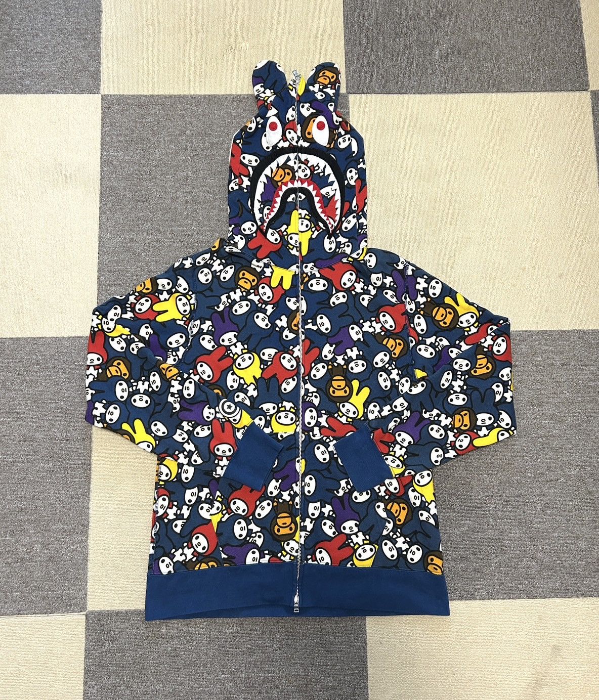 Bape Bape x Sanrio Hello Kitty Shark Full Zip Hoodie | Grailed