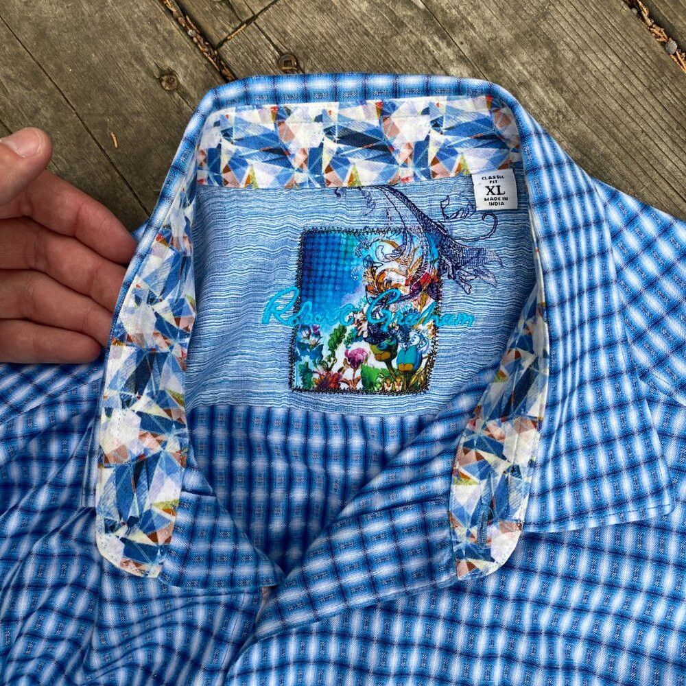 Robert Graham Robert Graham Men’s Classic Fit Dress Egyptian Cotton Shirt Size US XL / EU 56 / 4 - 7 Thumbnail