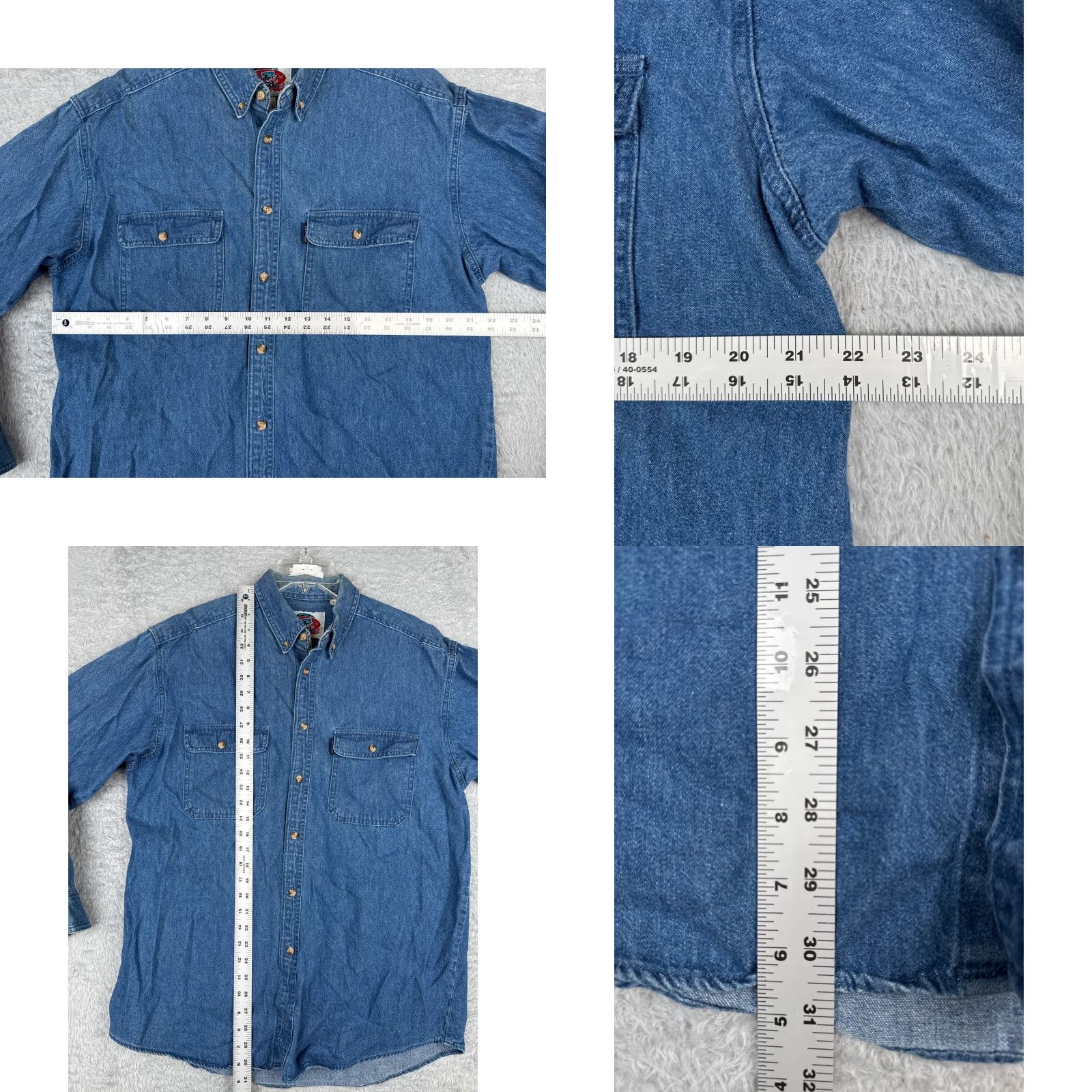 Vintage VINTAGE Protest Blues Shirt Denim Button Up Adult Large Blue 90s 100% Cotton Size US L / EU 52-54 / 3 - 8 Thumbnail