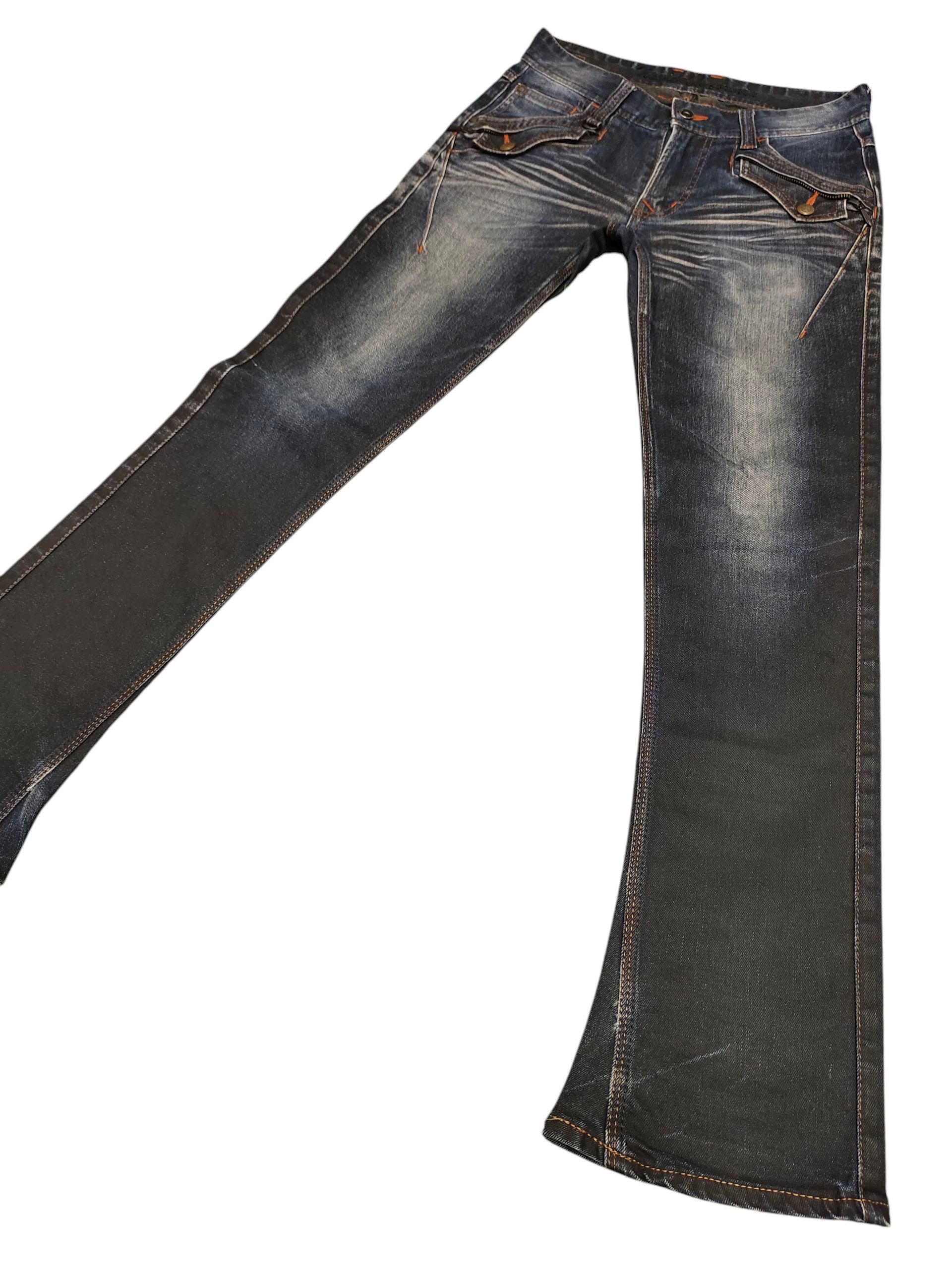 Nicole Club Flare Jeans Nicole Club Waxed Clawmark Slim Fit Bootcut Y2k Size US 30 / EU 46 - 1 Thumbnail