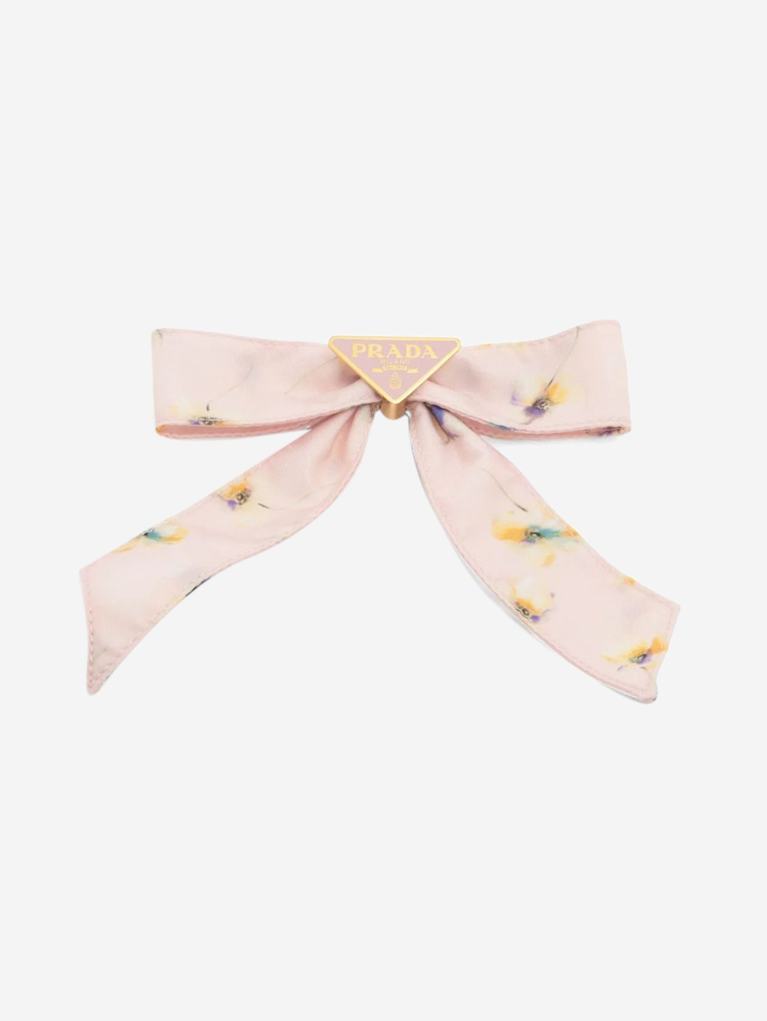 Prada Pink floral bow hair clip Size ONE SIZE - 1 Thumbnail
