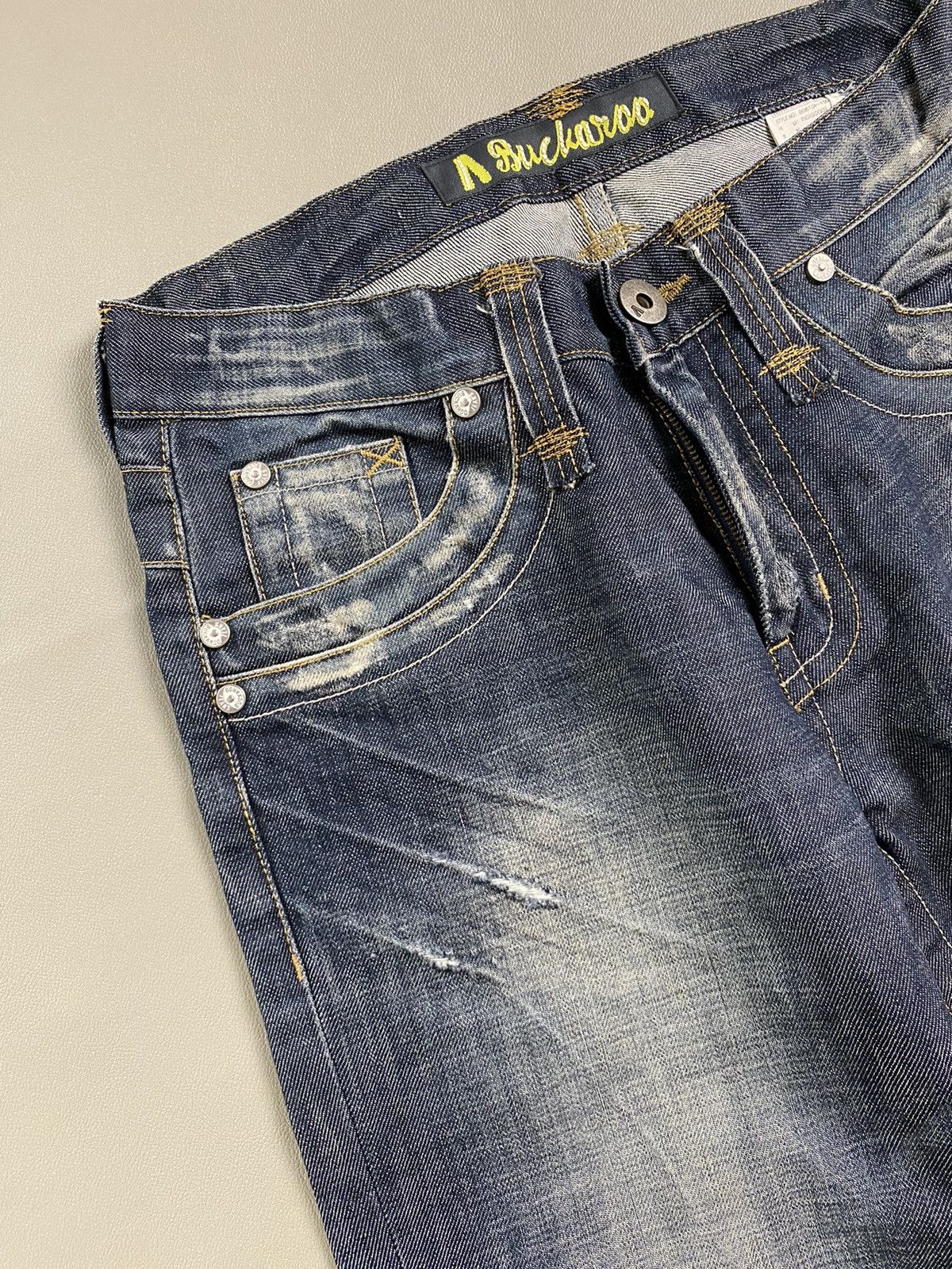 If Six Was Nine × Japanese Brand × Le Grande Bleu (L.G.B.) 2000s Buckaroo Mudwash Baggy Jeans Size US 32 / EU 48 - 6 Thumbnail