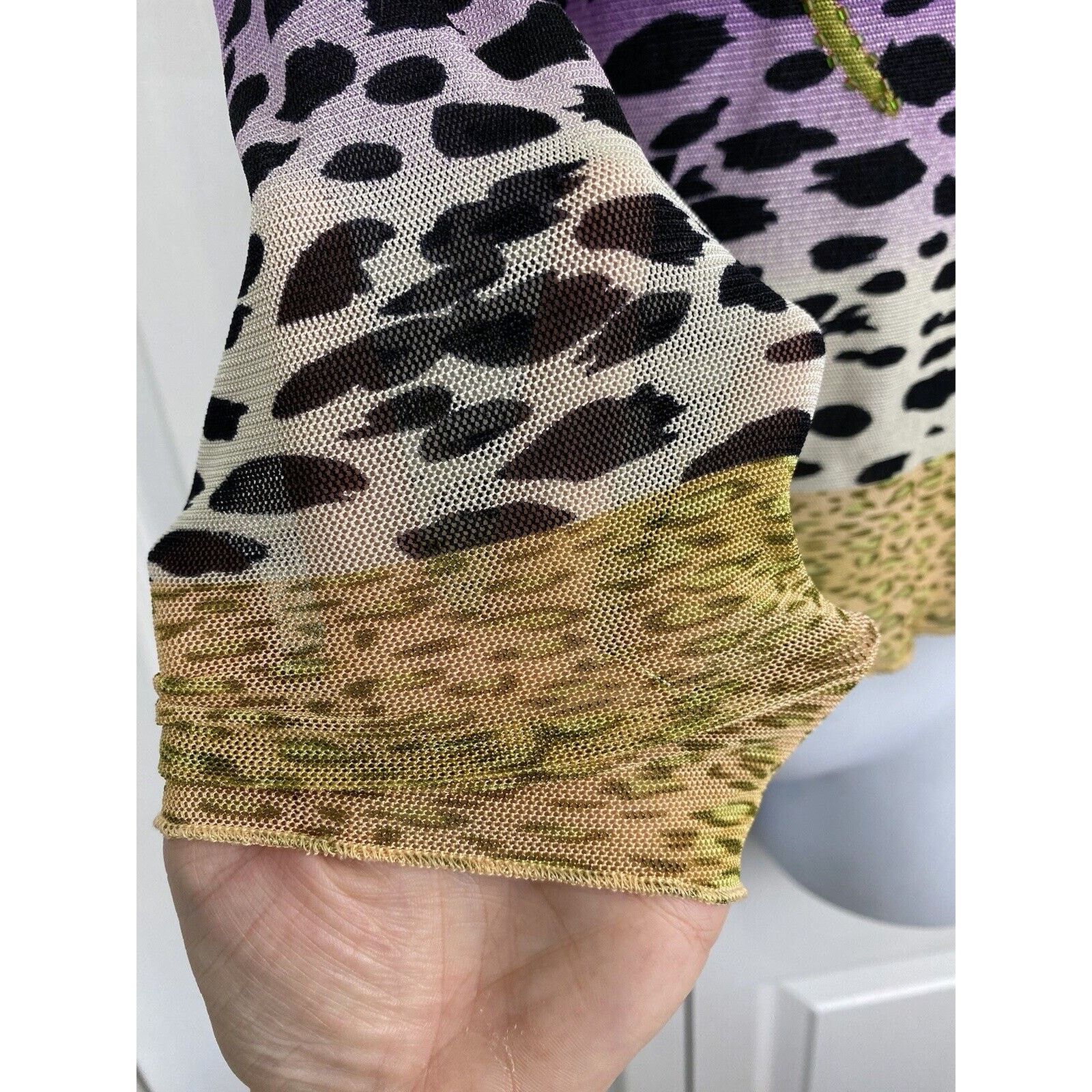Other VTG KOKOMO Long Sleeve Mesh Top Floral Sequins Animal Print Size M / US 6-8 / IT 42-44 - 3 Thumbnail