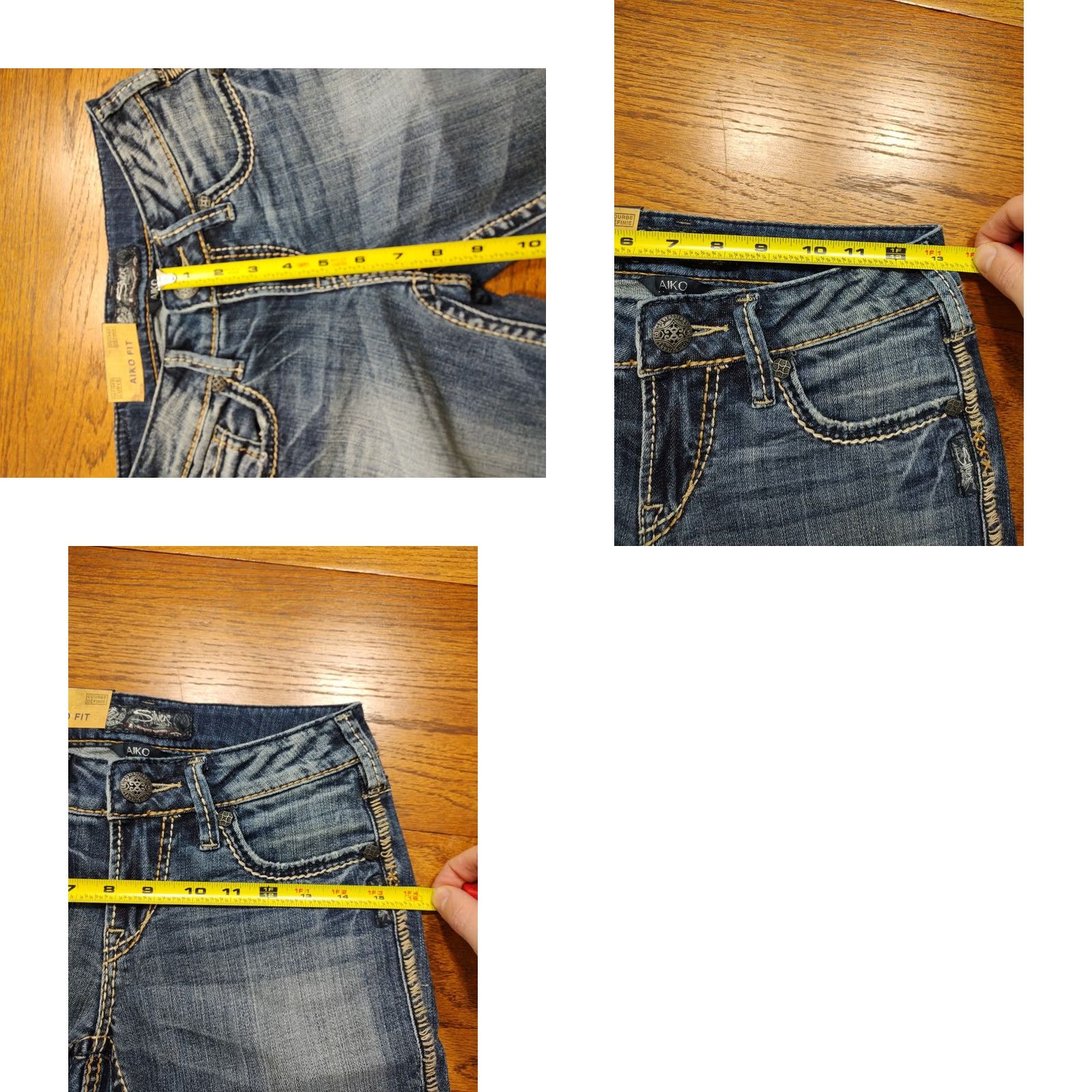 Silver Jeans Co. NWT Silver Jeans Bermuda Shorts Womens Mid Rise Blue Denim 24 Regular 5-Pocket Logo Zipper Button Stretch Size 42" / US 20 - 9 Thumbnail