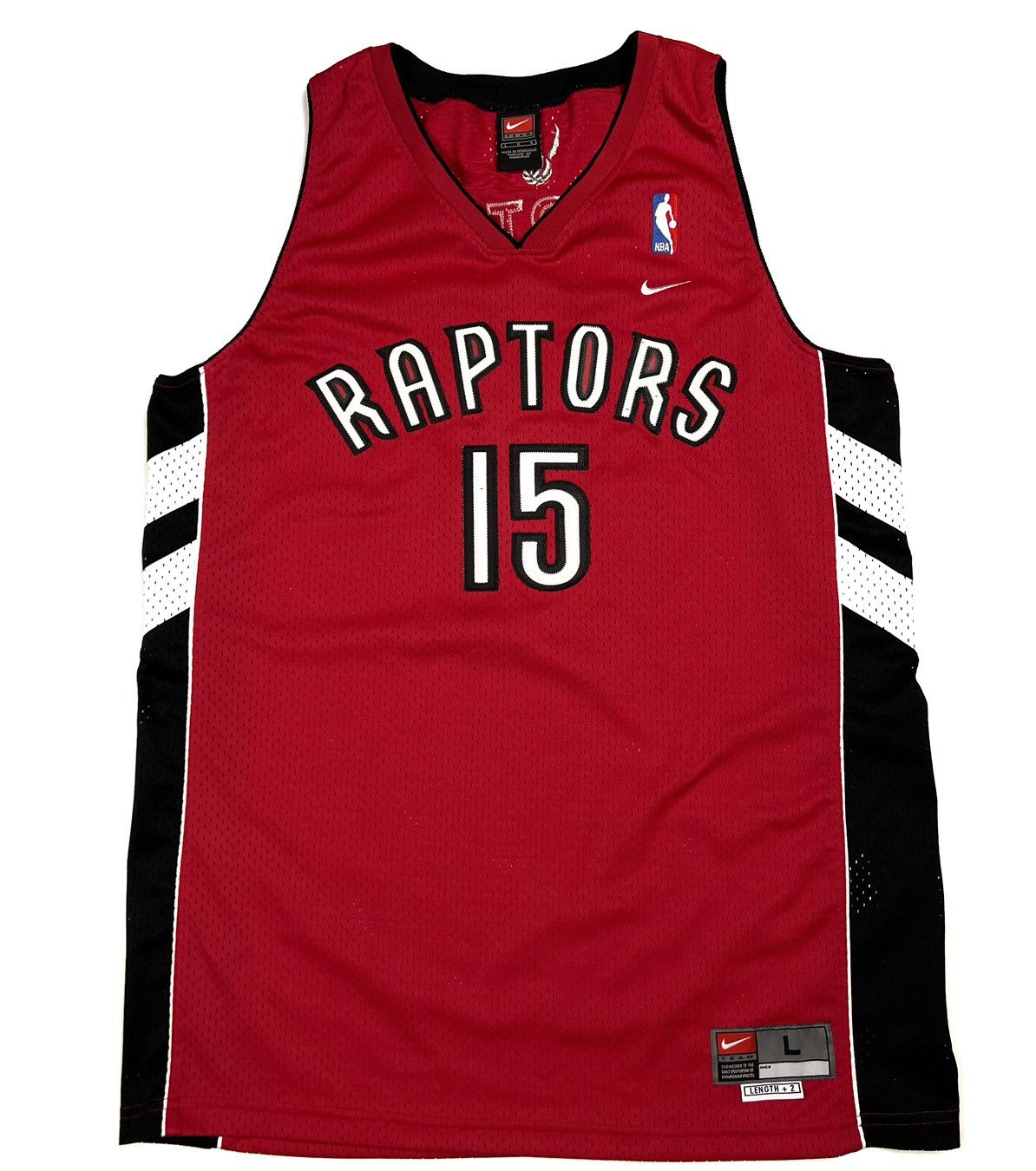 image of Vintage Nike Nba Raptors Carter Jersey in Red, Men's (Size Large)