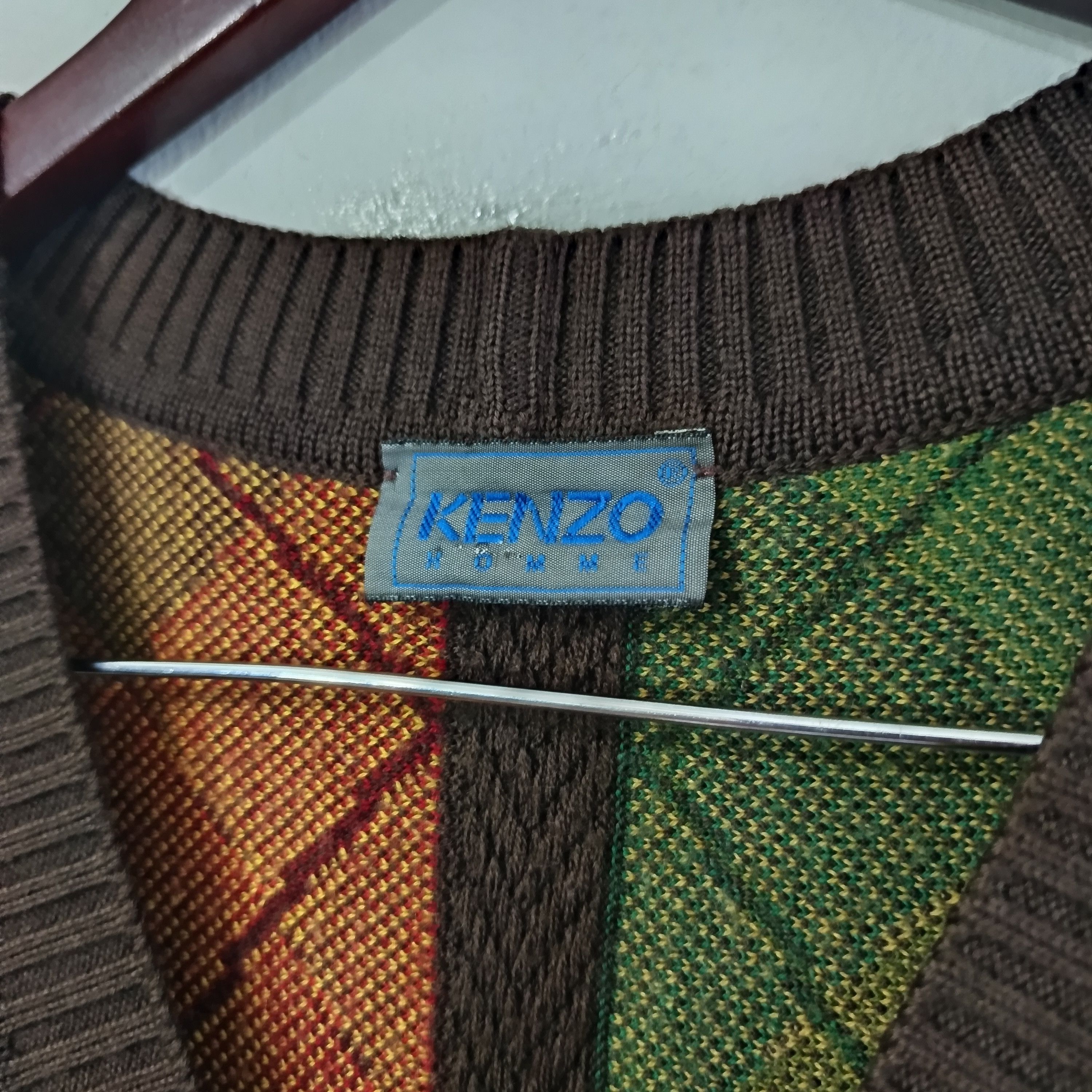 Kenzo Kenzo Homme Diamond Pattern Knitt Vest Size US L / EU 52-54 / 3 - 4 Thumbnail