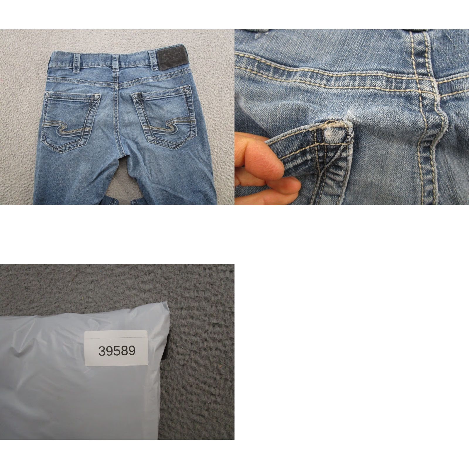 Silver Jeans Co. Silver Jeans Co Eddie Jeans Mens 5-Pocket Design Straight Fit Denim Blue 32x34 Mid Rise Cotton Vintage No Logo 32 Regular Size Inseam 34 Size US 32 / EU 48 - 10 Thumbnail