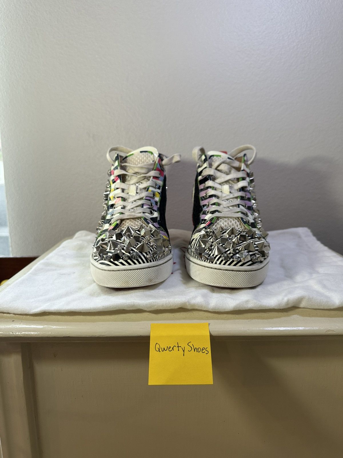 Christian Louboutin Christian Louboutin Rockstud Hightop Size US 8 / IT 38 - 4 Thumbnail